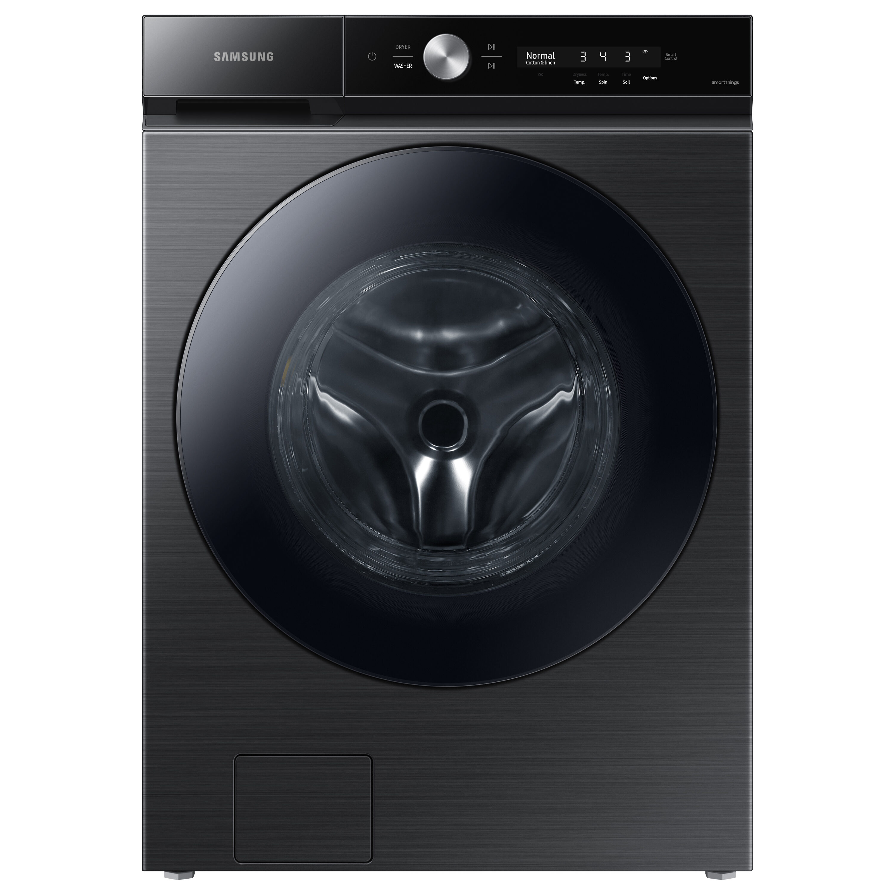 Samsung 4.5-cu ft High Efficiency Stackable Front-Load Washer (Fingerprint  Resistant Black Stainless Steel) ENERGY STAR in the Front-Load Washers  department at