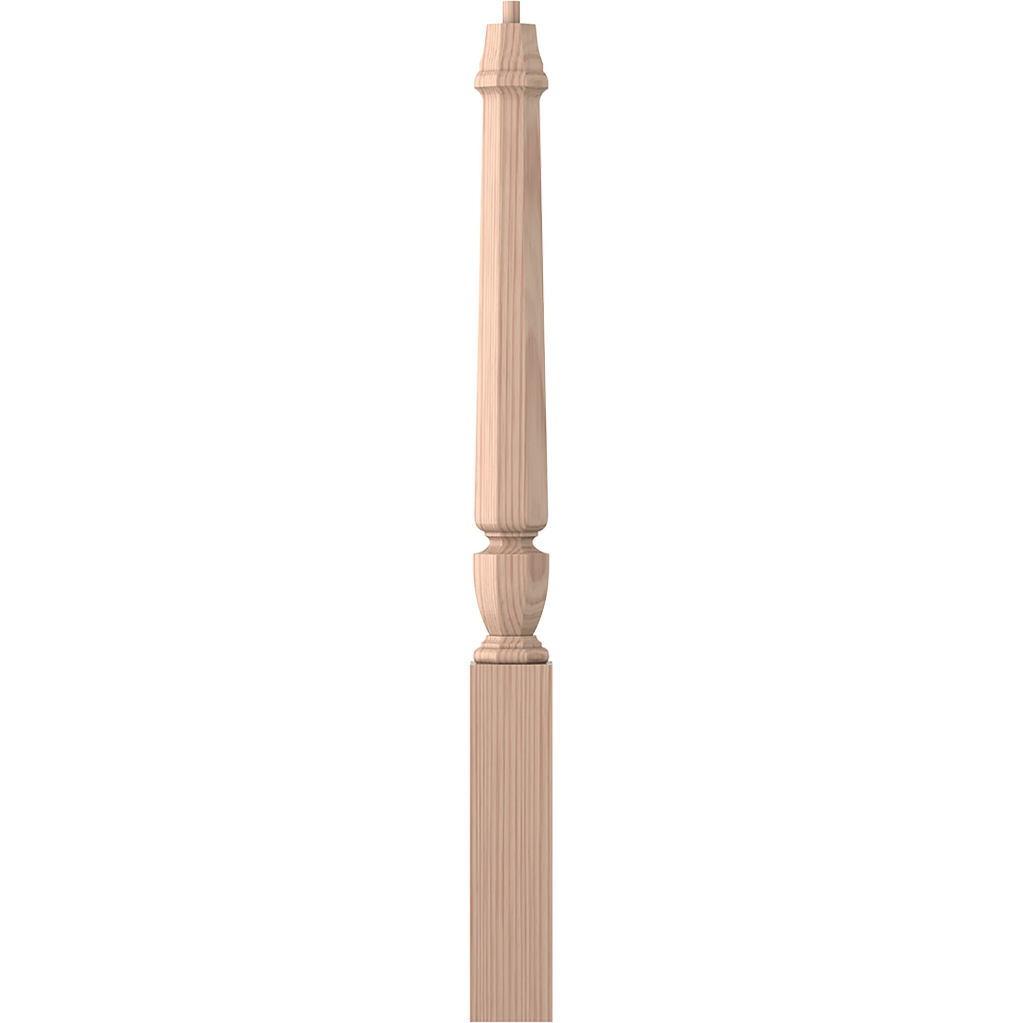L.J. Smith Stair Systems LJP-30108-B Regent 3.5-in x 43-in Unfinished Beechwood Starting Stair Newel Post