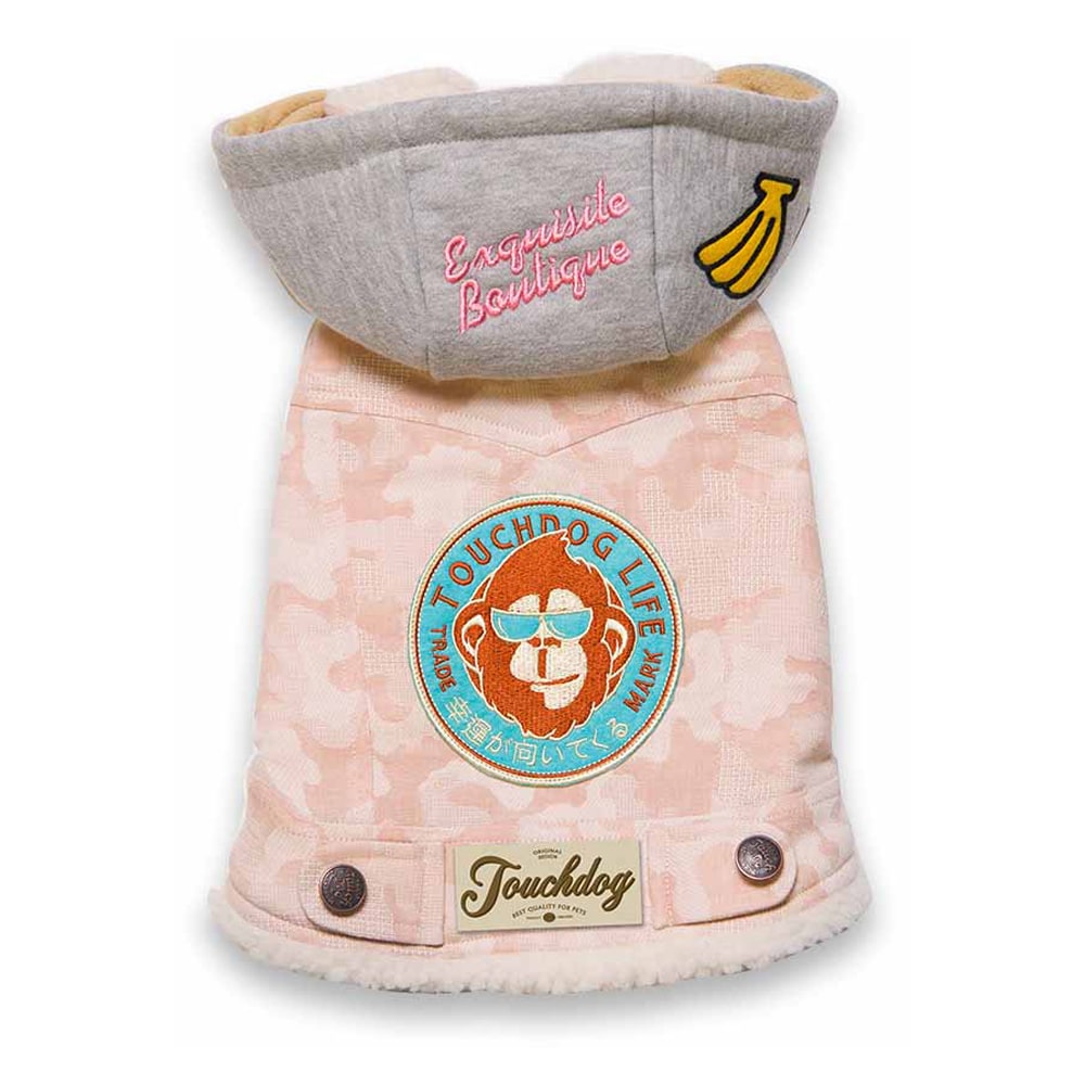Touchdog HD6PKSM Pink Dog/Cat Pet Hoodie Small