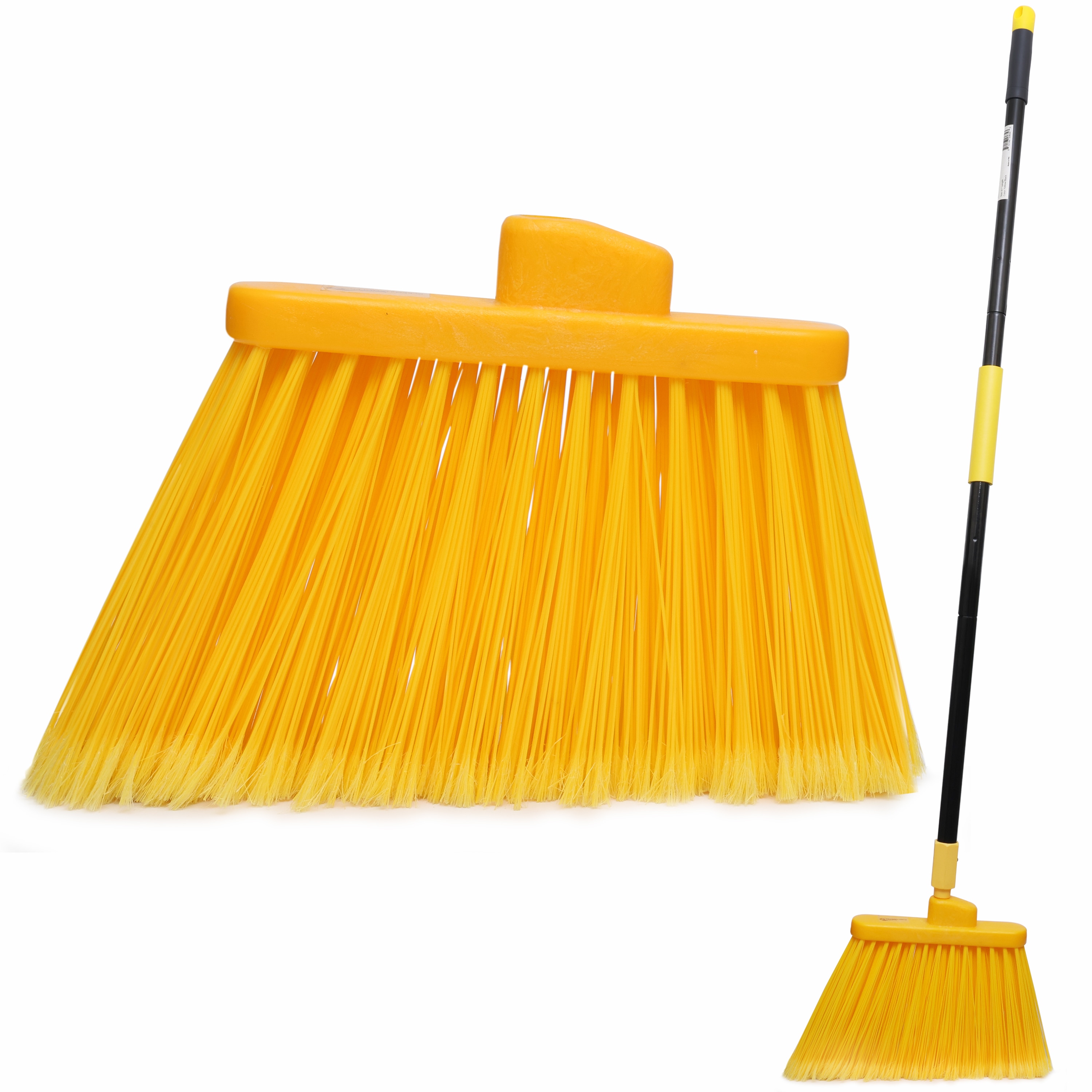 BISON LIFE 61-in Extendable Metal Handle 13-in Poly fiber Multi-surface Angle Upright Broom