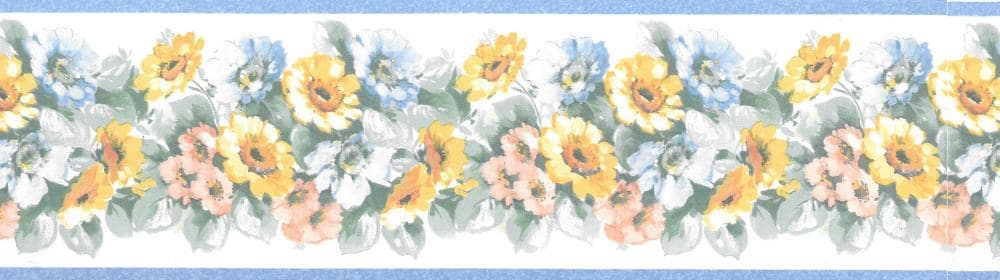 Dundee Deco 3.5-in Floral Periwinkle, Yellow, Pink Flowers On Vine ...