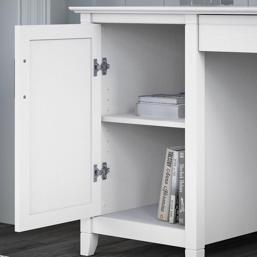 Bush Furniture Key West 54.02 in White Modern Contemporary L