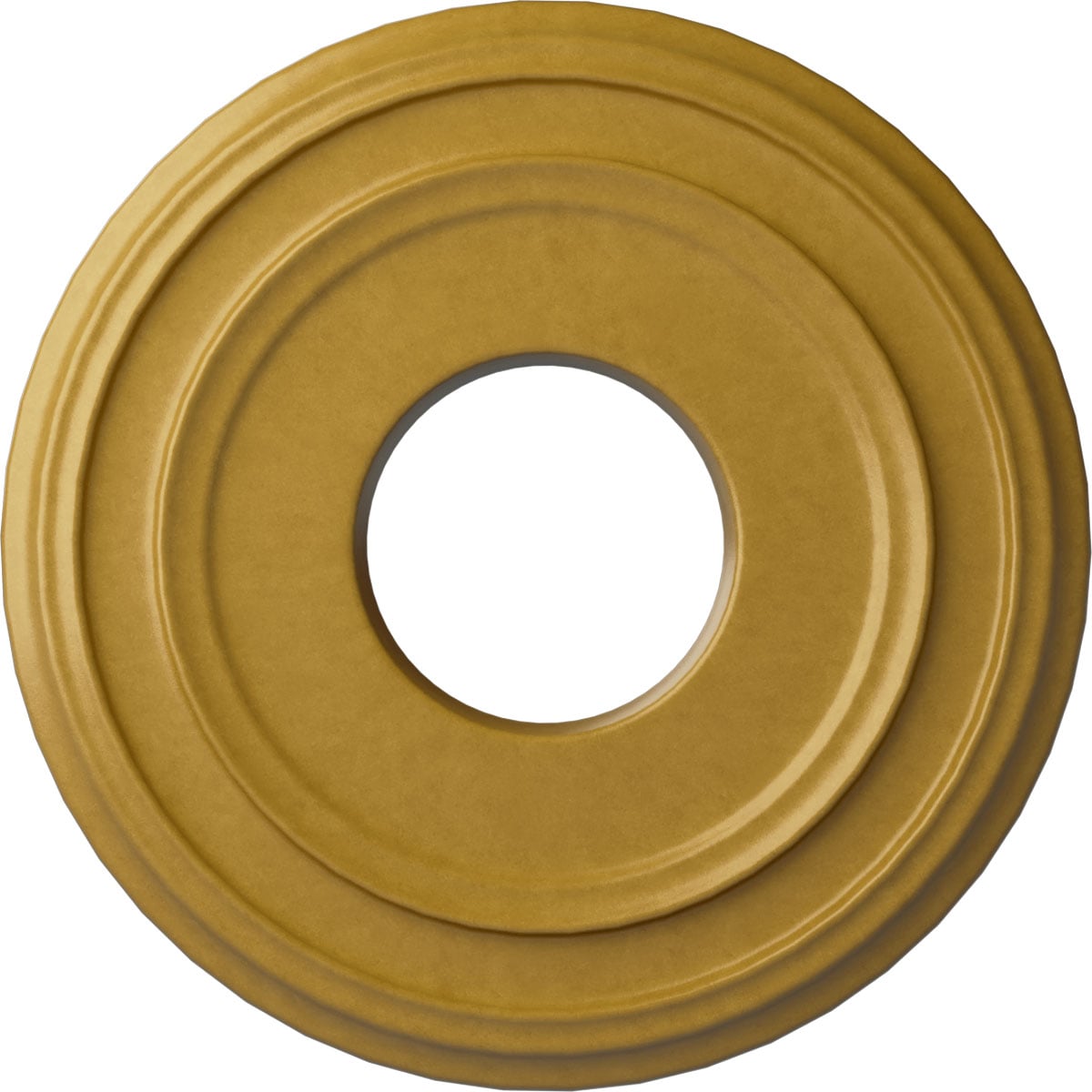 Ekena Millwork CM12CLIGS Classic 12.375-in W x 12.375-in L Painted Iridescent Gold Polyurethane Whole Ceiling Medallion