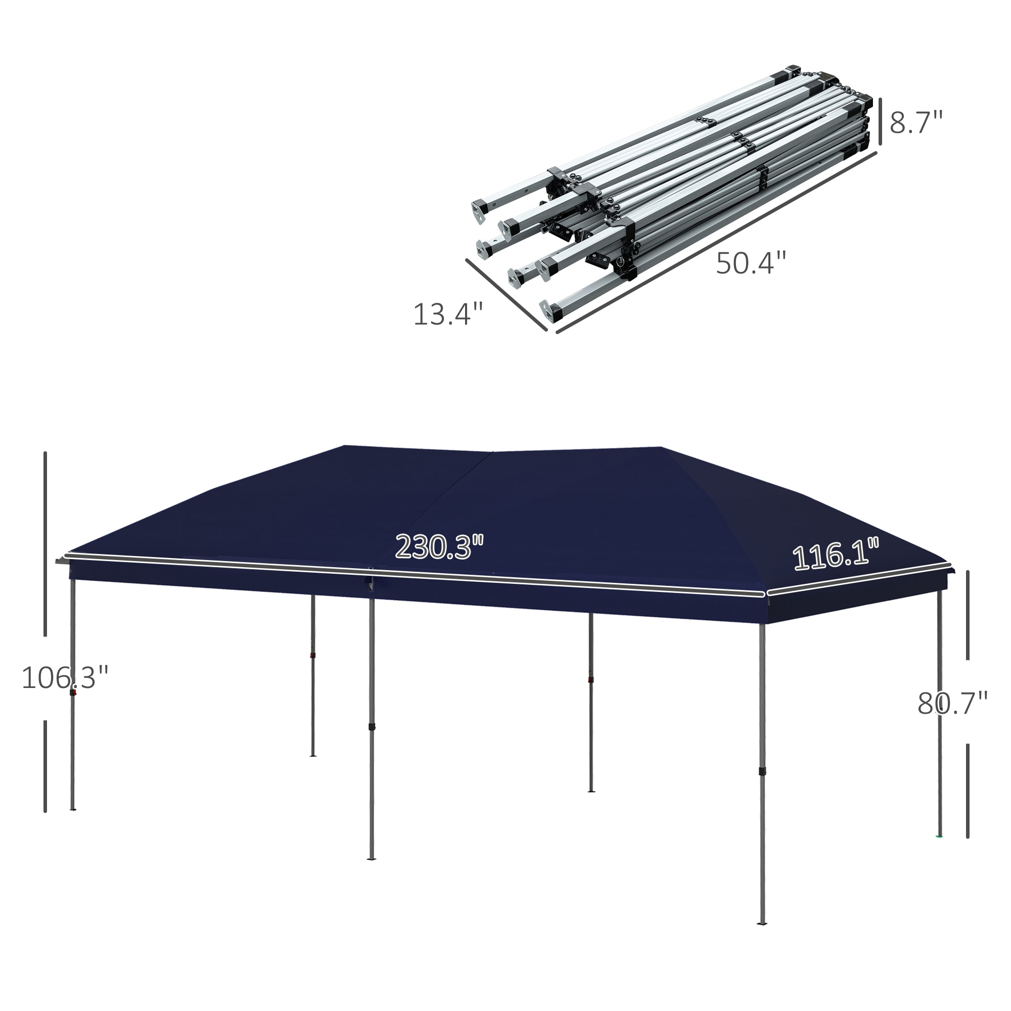 Outsunny 84C-153V01BU Canopies-Sl - View #3