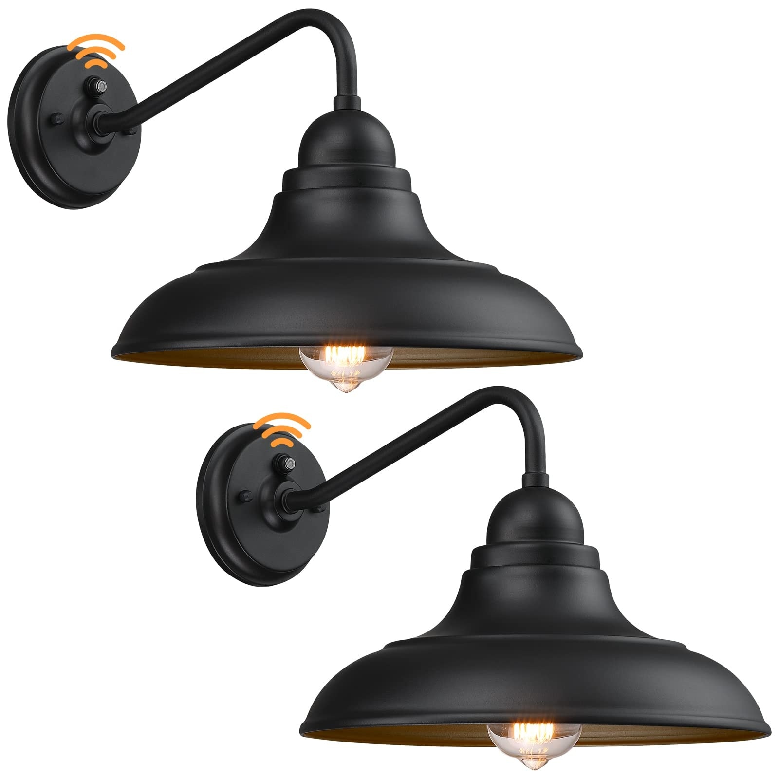 Oyezvary Dusk to Dawn Outdoor Wall Sconces Matte Black Farmhouse Barn ...