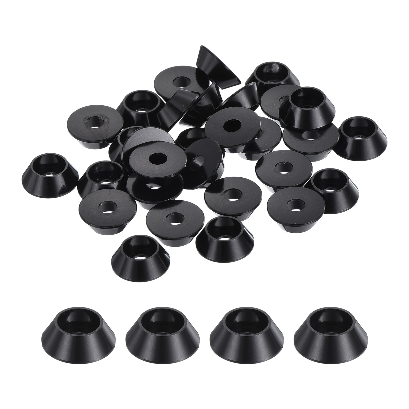 Unique Bargains M3 Cone Cup Washers Anodized Aluminum Gaskets Cup Head ...