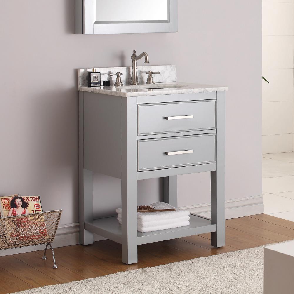 Avanity Brooks 24-in Chilled Gray Bathroom Vanity Base Cabinet without ...