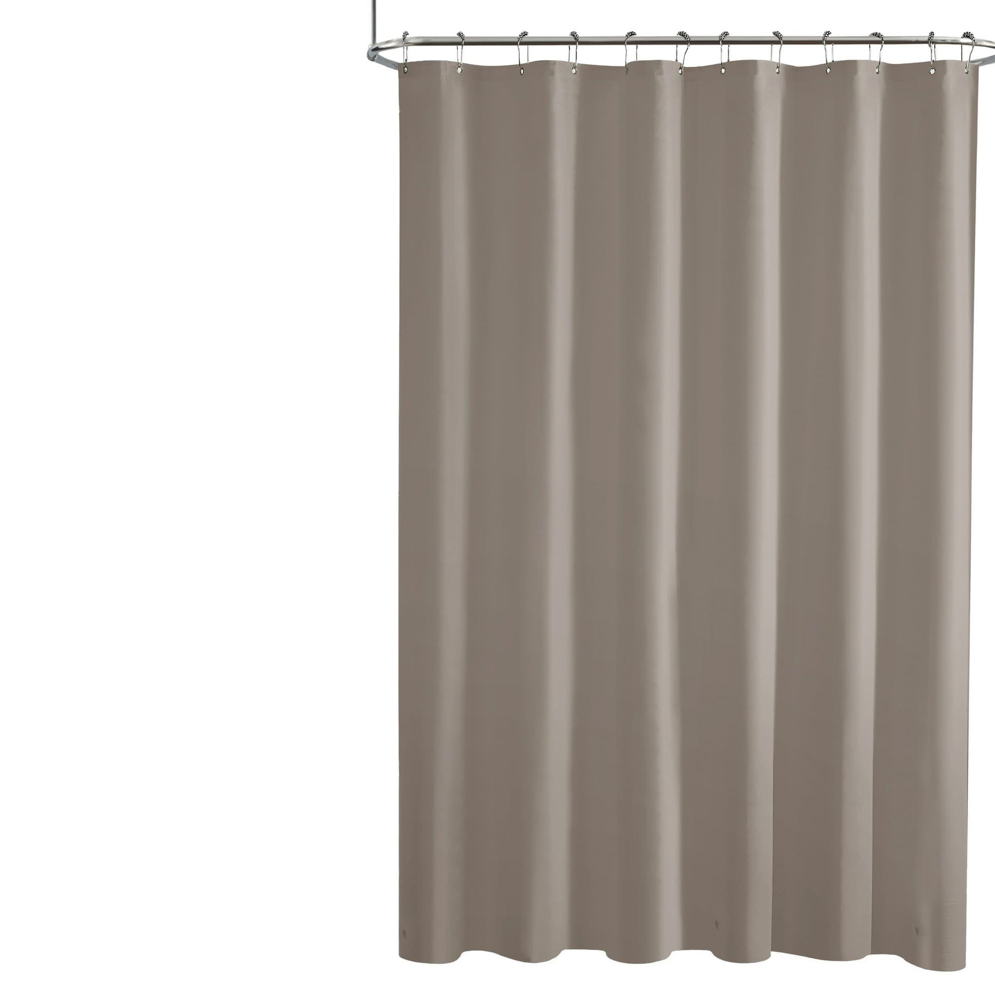 KATE AURORA Hotel Collection Heavy Duty Odor Free Mold and Mildew Resistant Tub Length PEVA Vinyl Shower Liner 72 in W x 78 in L Taupe Linen