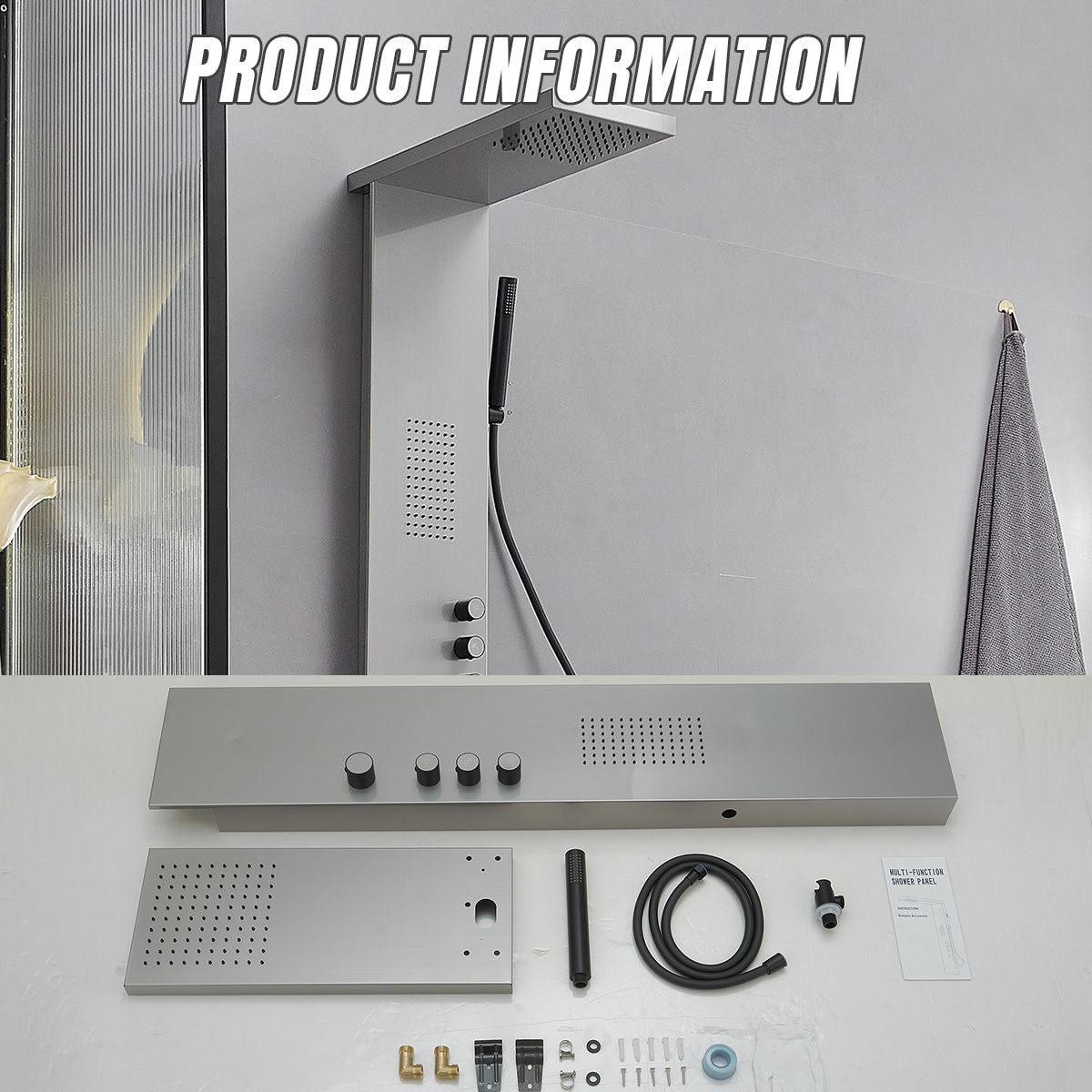 BWE C-YTP11-N Showerhead-Bar-Panels - View #9