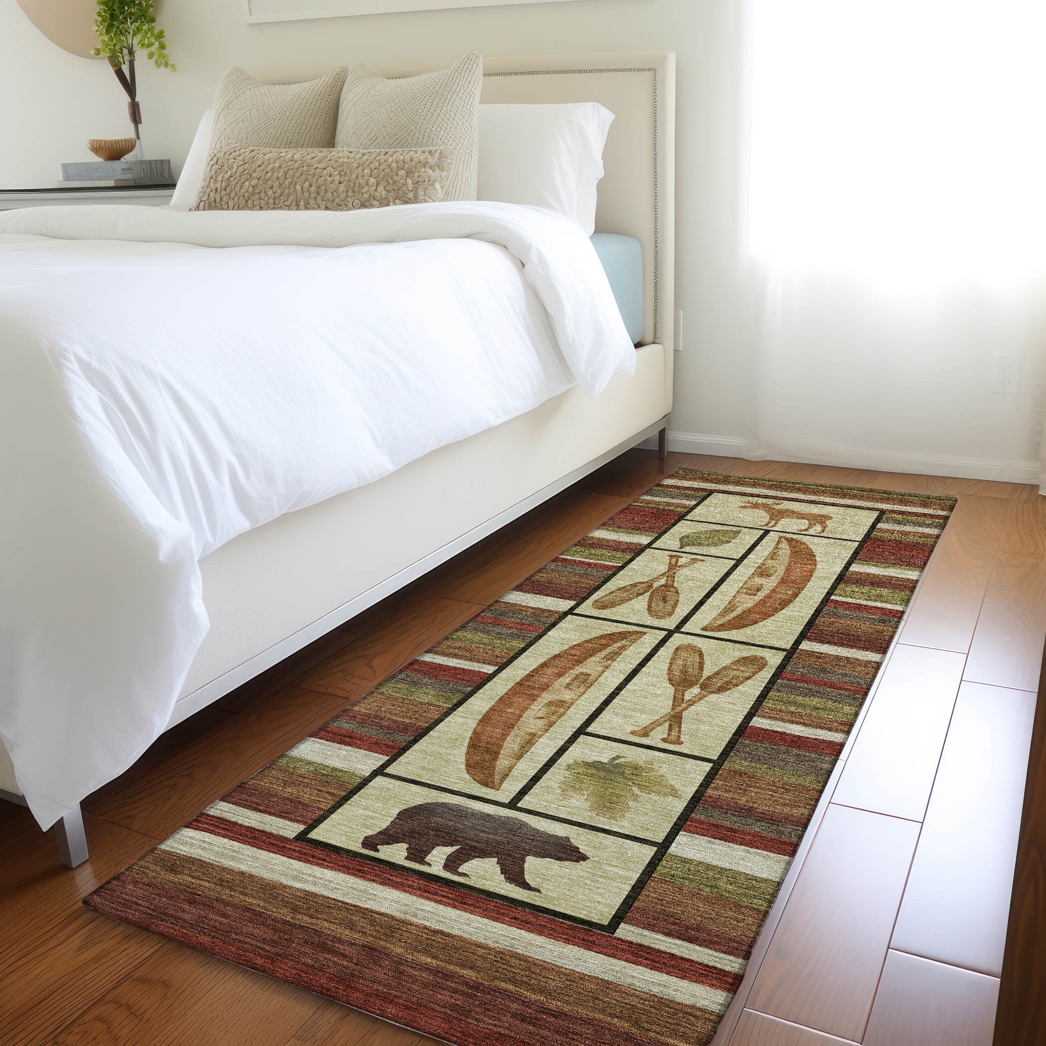 Addison Rugs AMF143MU2X8 Mayfield AMF143MU 2 x 7 (ft) Loomed Polyester Multi Rectangular Indoor Geometric Machine washable Area rug