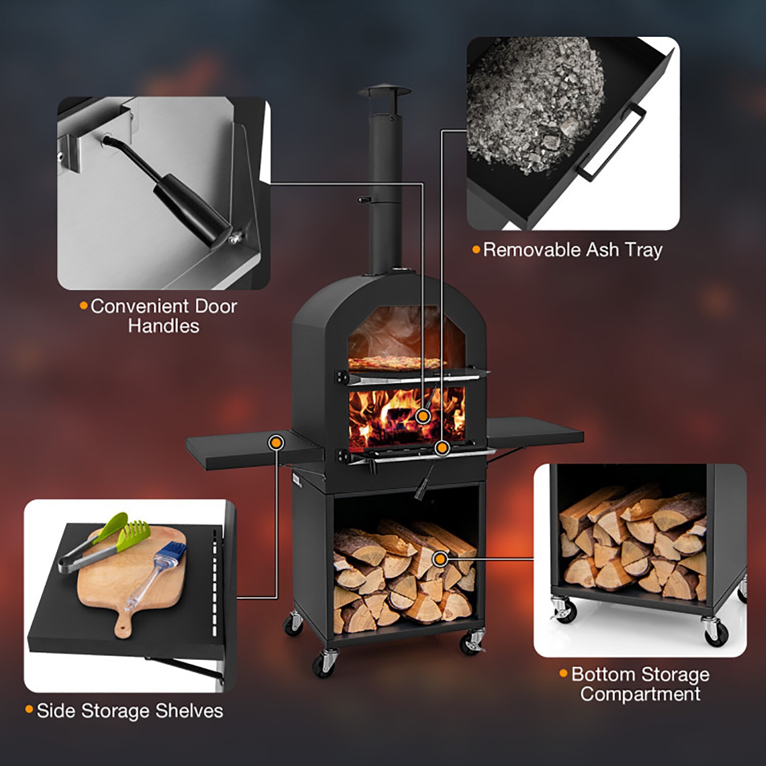 GZMR MO-NP11737 Outdoor-Pizza-Ovens - View #6