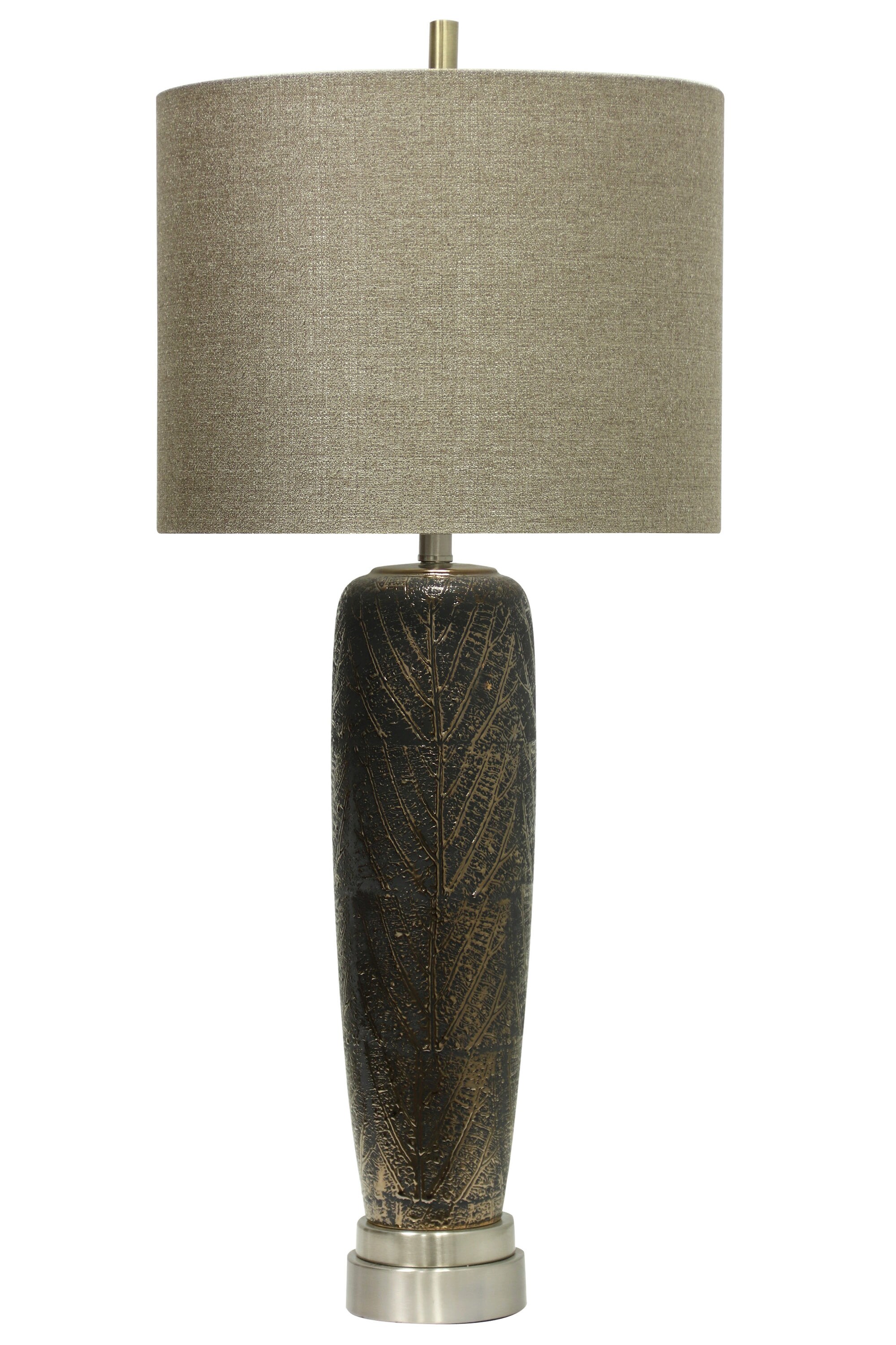 StyleCraft Home Collection L311626DS 37-in Black Table Lamp with Fabric Shade