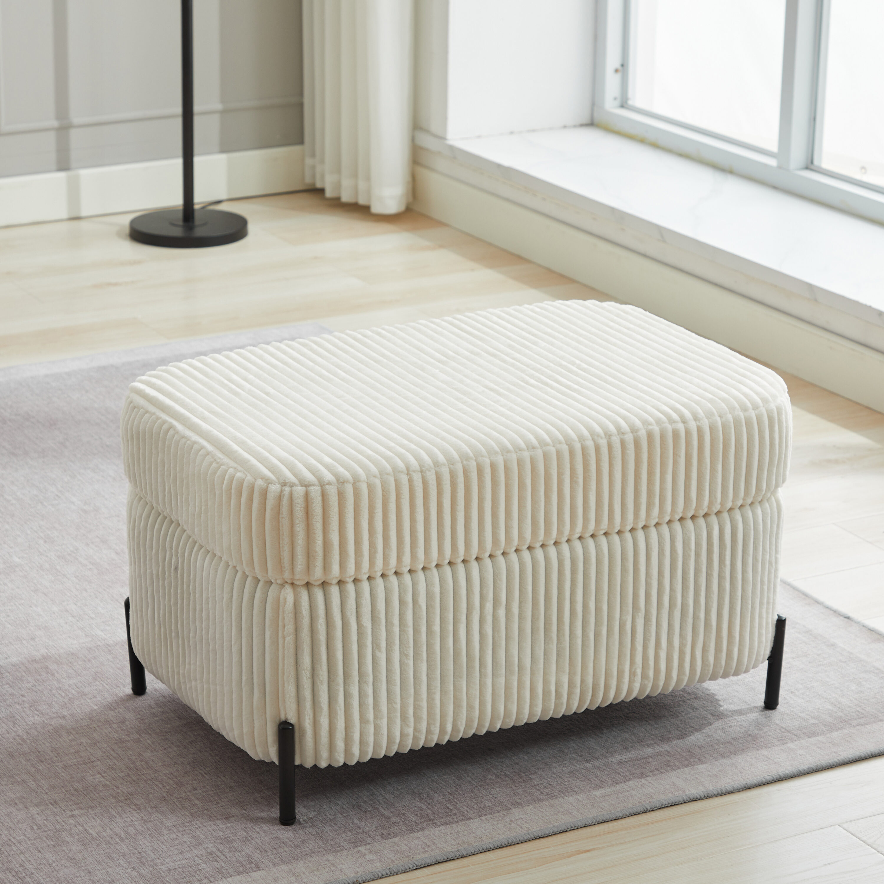 Hrinhom HC-W4003-IVORY Indoor-Ottomans - View #4