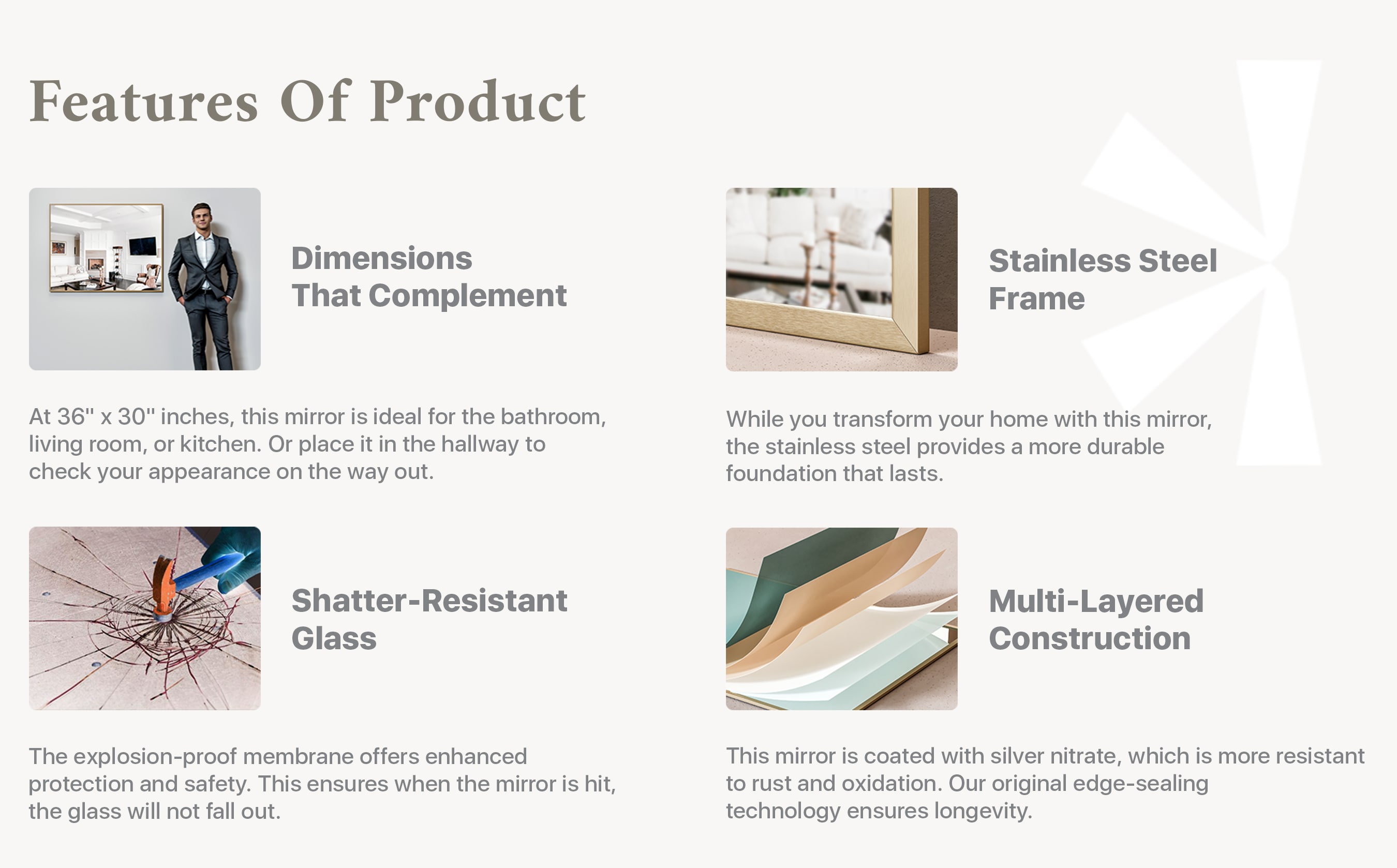 Eviva EVMR-36X30-GLD Decor-Mirrors - View #9