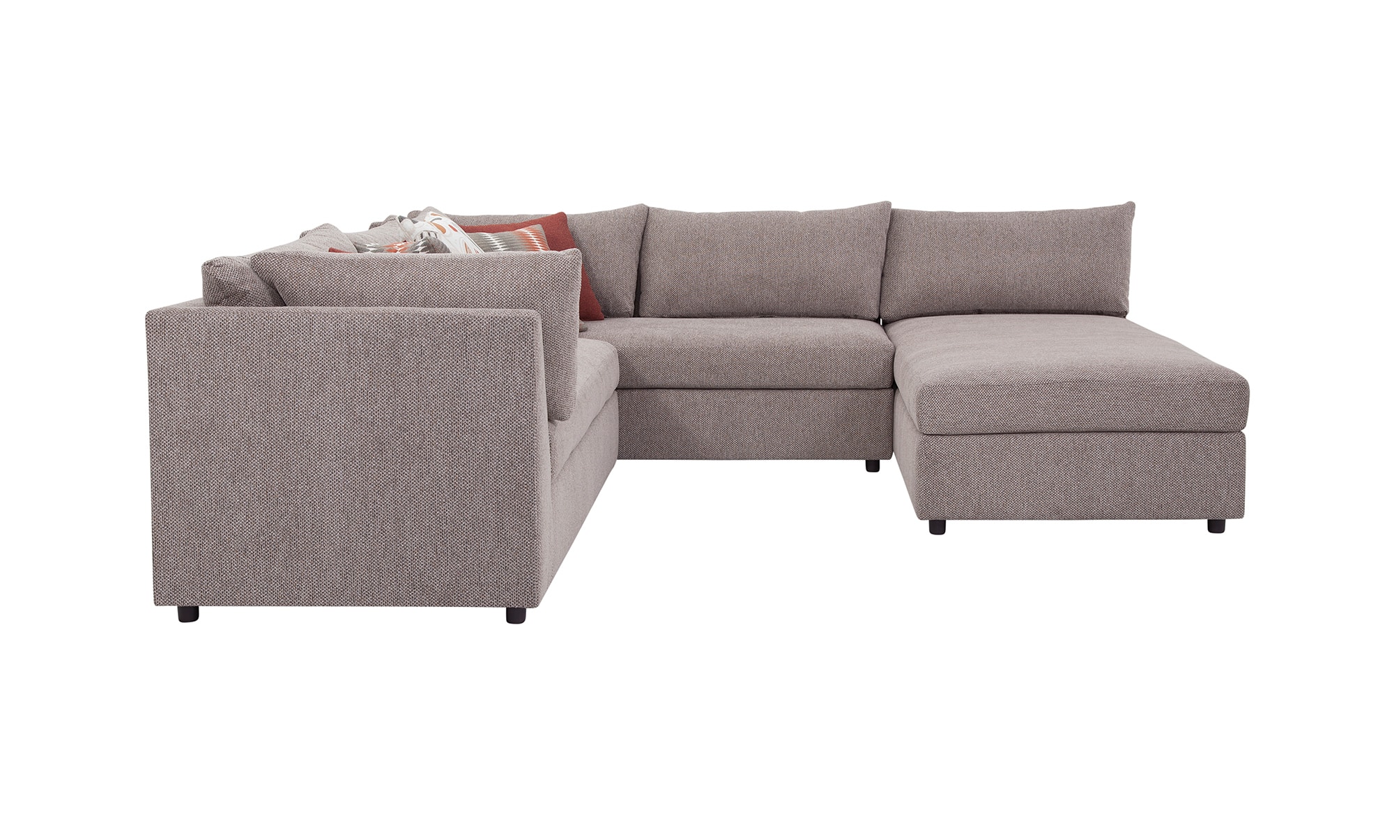 OSHOME A322D-K 111-in Casual Linen 5 -seater Sectional