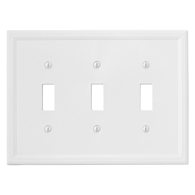 Somerset Collection 3 Gang, 3 Light Switch Cover White