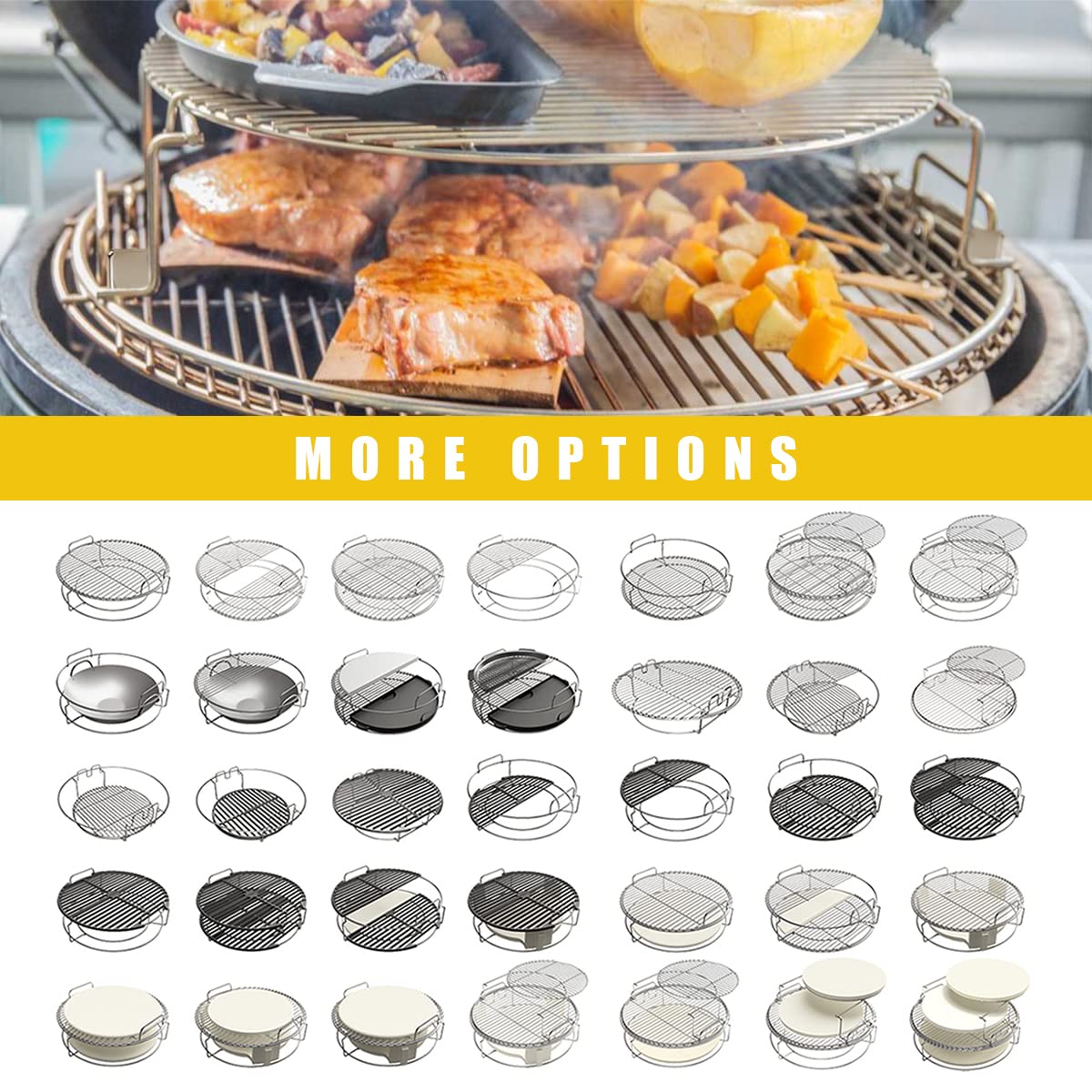 Afoxsos LAF0804F292 Gas-Grill-Cookgrates-Warmracks - View #4