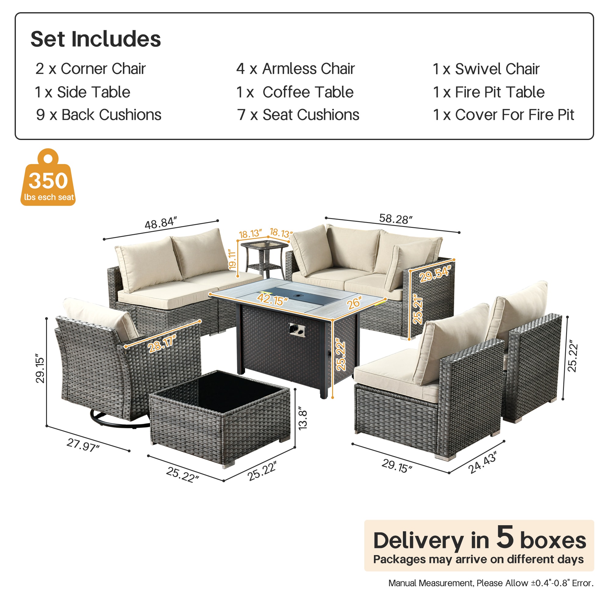 Pouuin SYZHOP607 Patio-Sofas-Daybeds - View #2