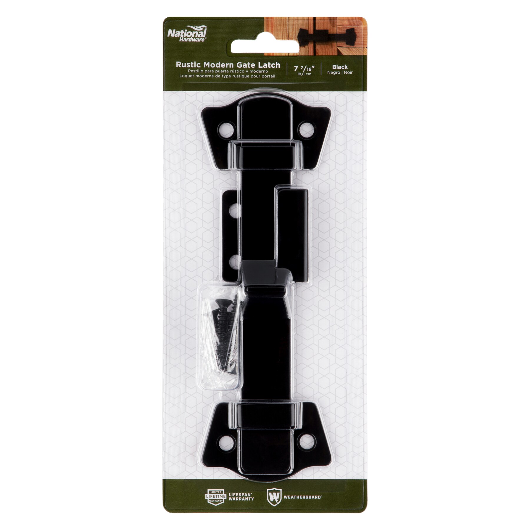 Black Steel Universal Manual Gate Latch