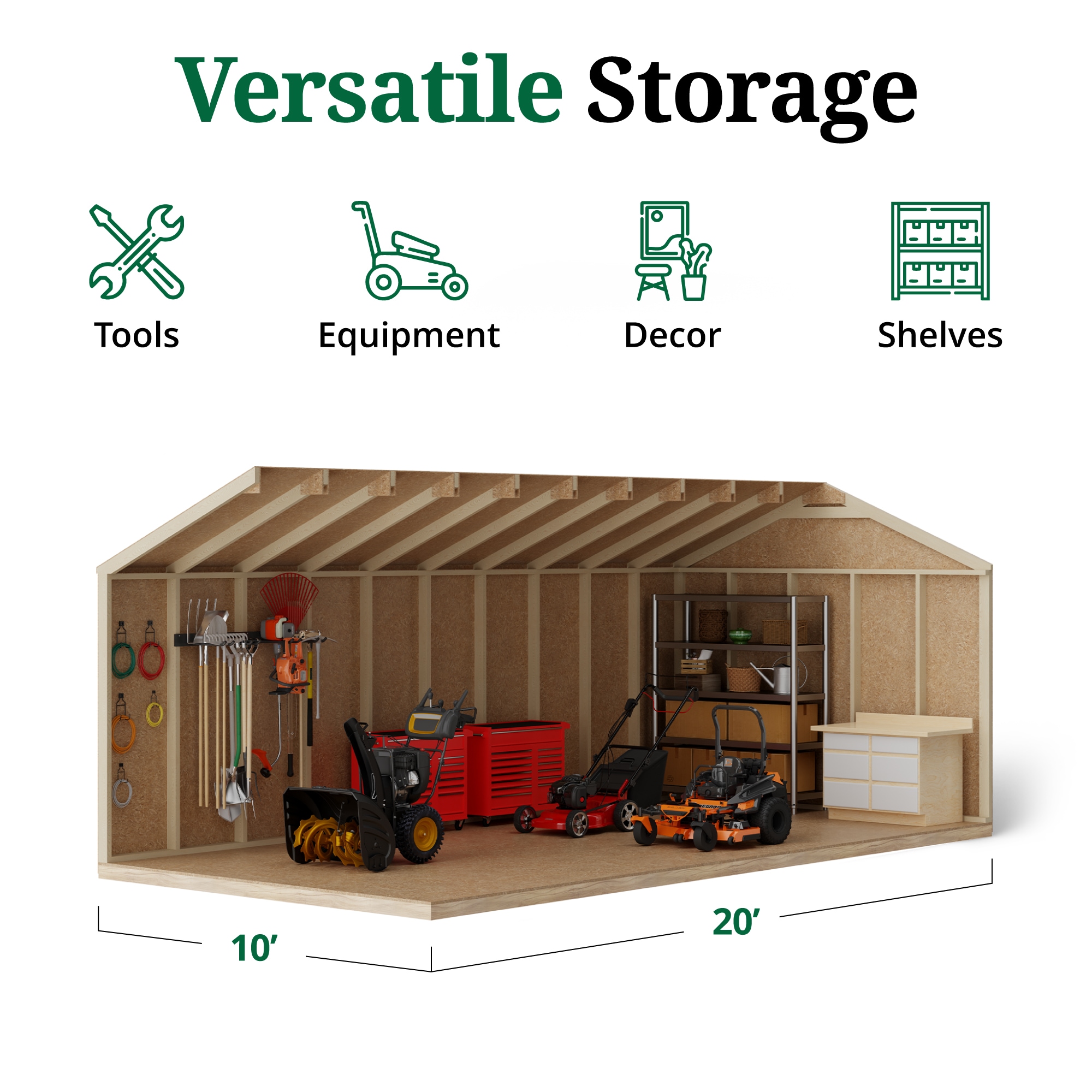 Little Cottage Co 10X20 VGS-PC Wood-Storage-Buildings - View #5