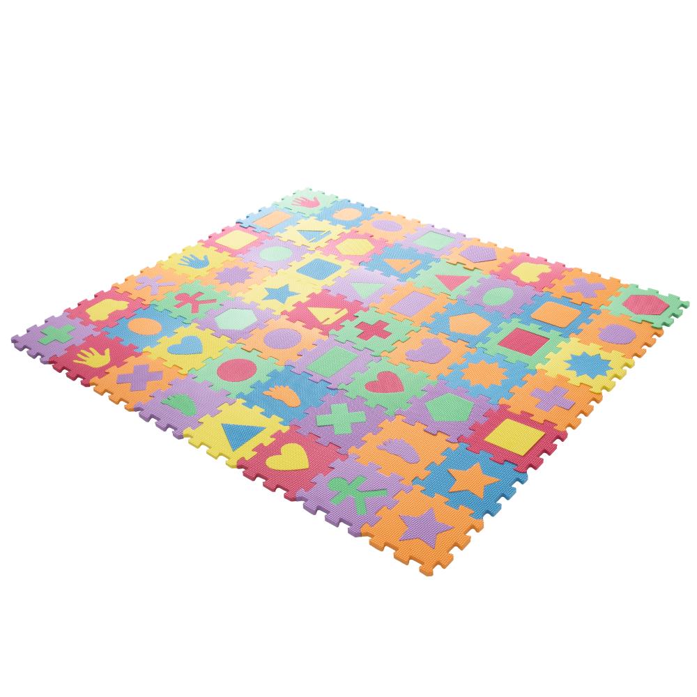 Rainbow Play Mats - Colorful Interlocking Foam Tile Pack