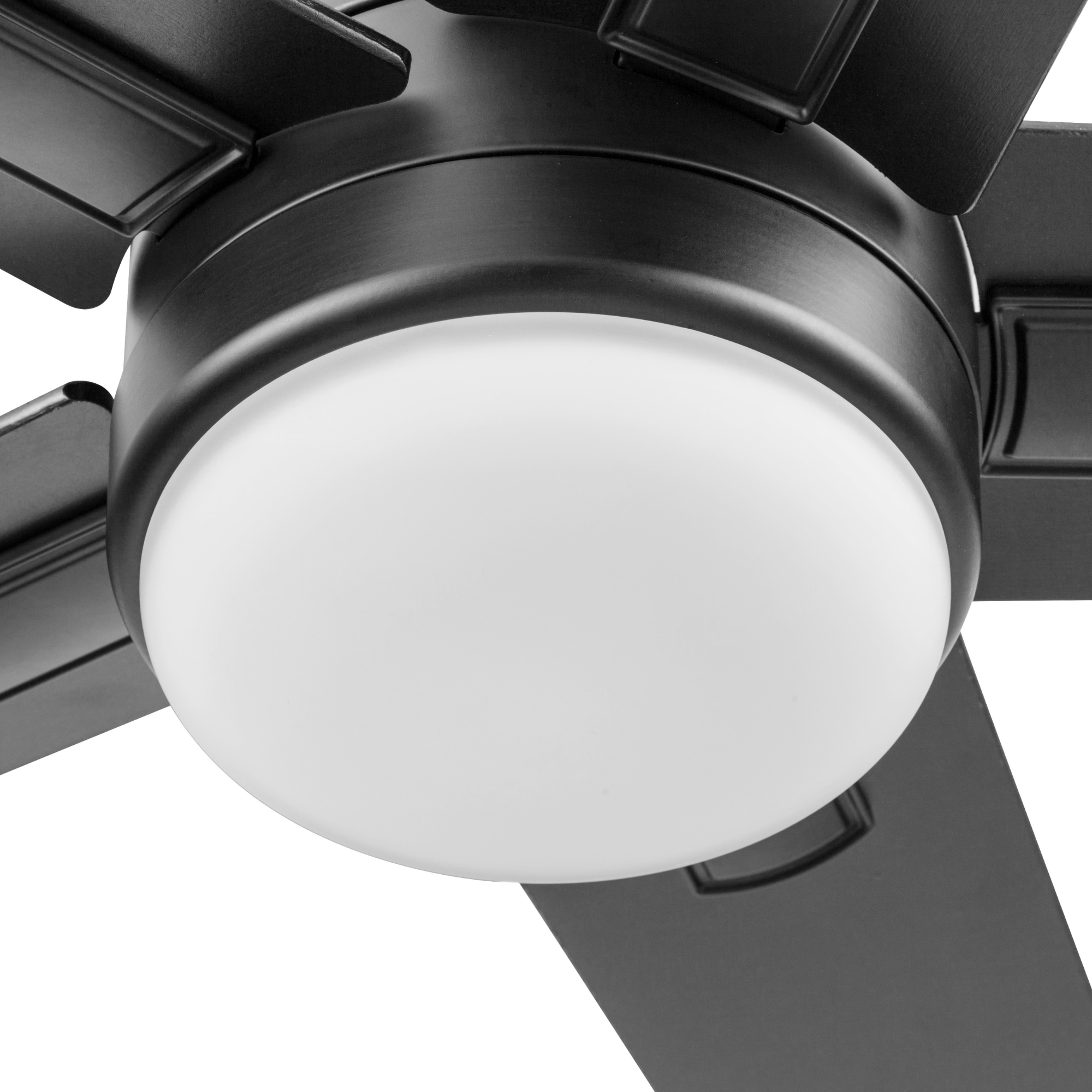 Harbor Breeze deals Flanagan II 52-in Matte Black Color-changing Indoor Ceiling Fan w