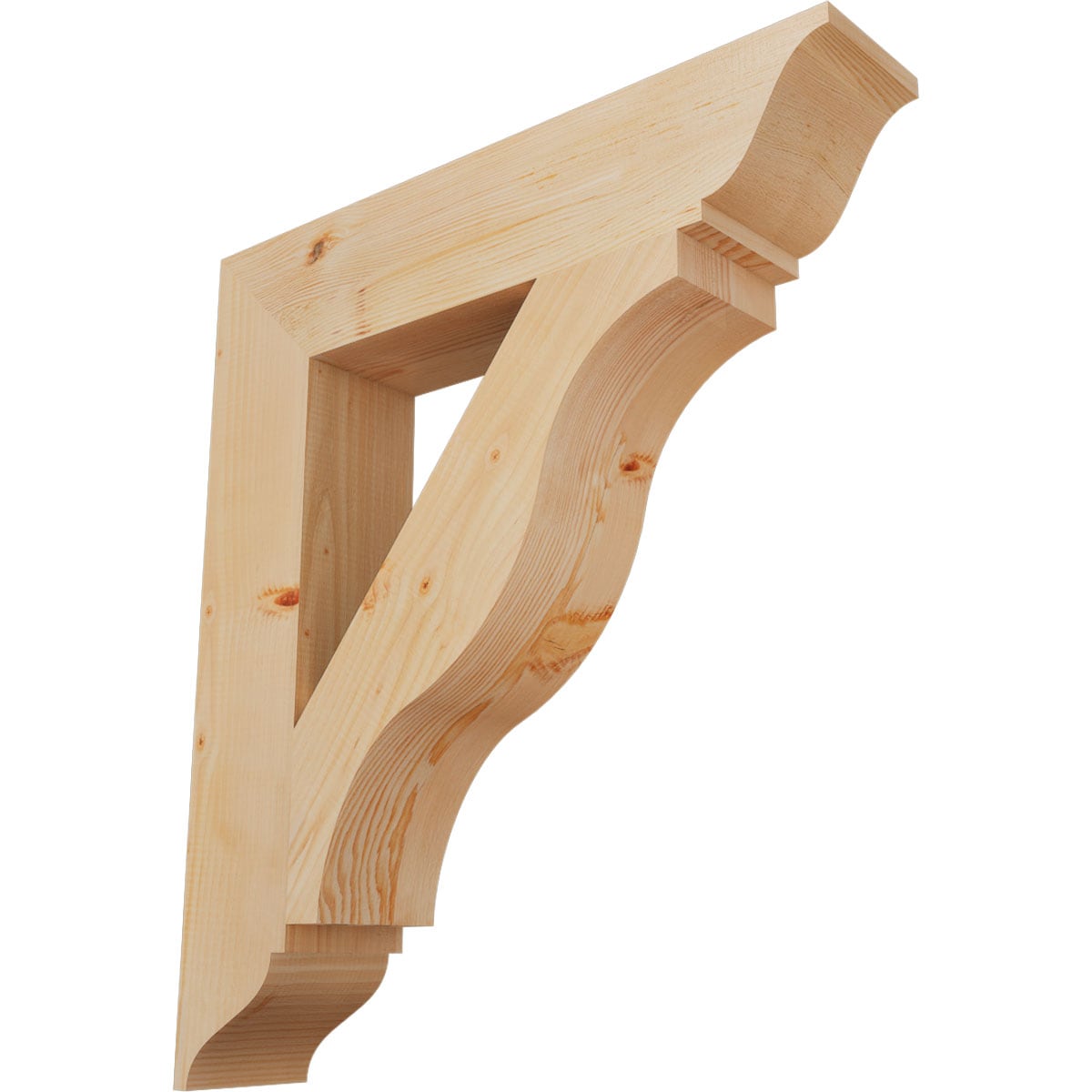 Ekena Millwork BKT06X30X34FST01SDF Funston traditional smooth 5-1/2-in x 30-in x 34-in Douglas fir Brown Wood Standard bracket