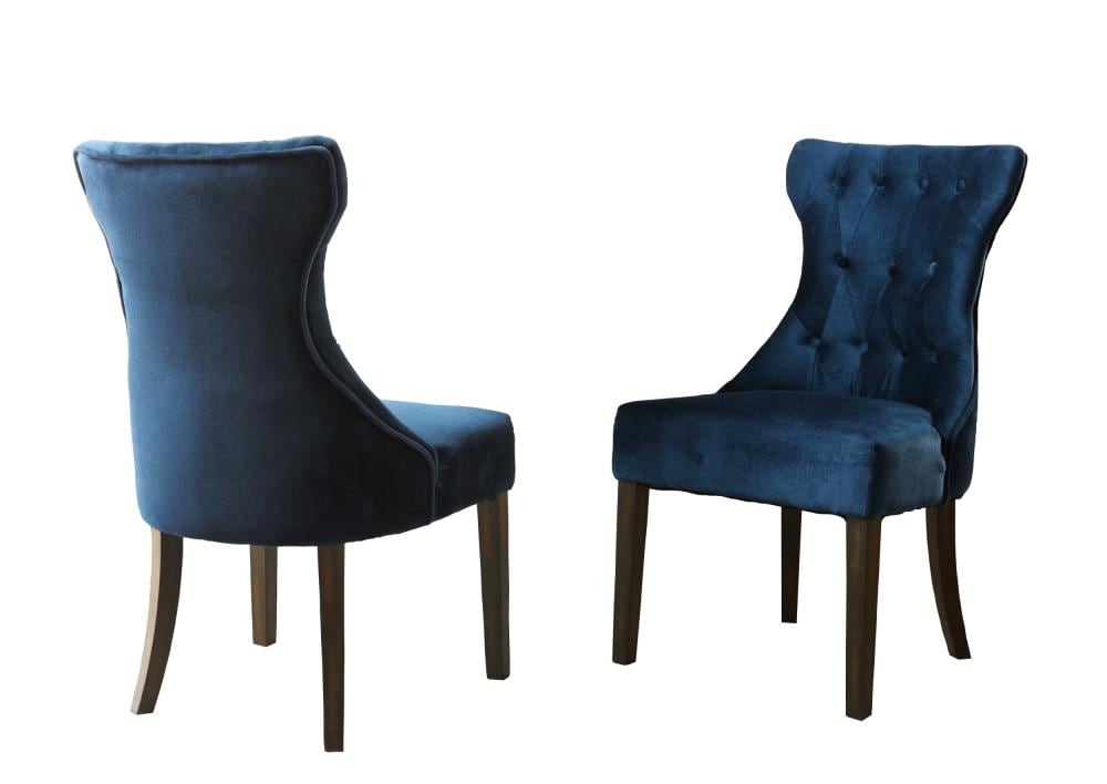 navy blue wingback dining chair