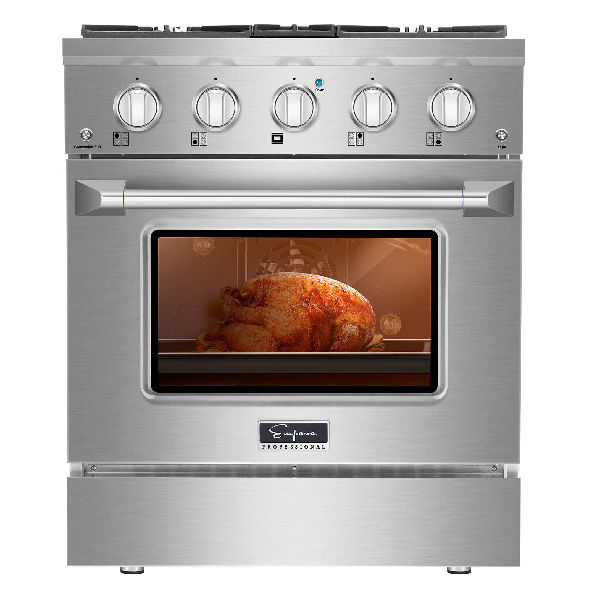Viking 5 Series 30 in. 4.0 cu. ft. Convection Oven Freestanding Gas Range  with 4 Sealed Burners - Stainless Steel