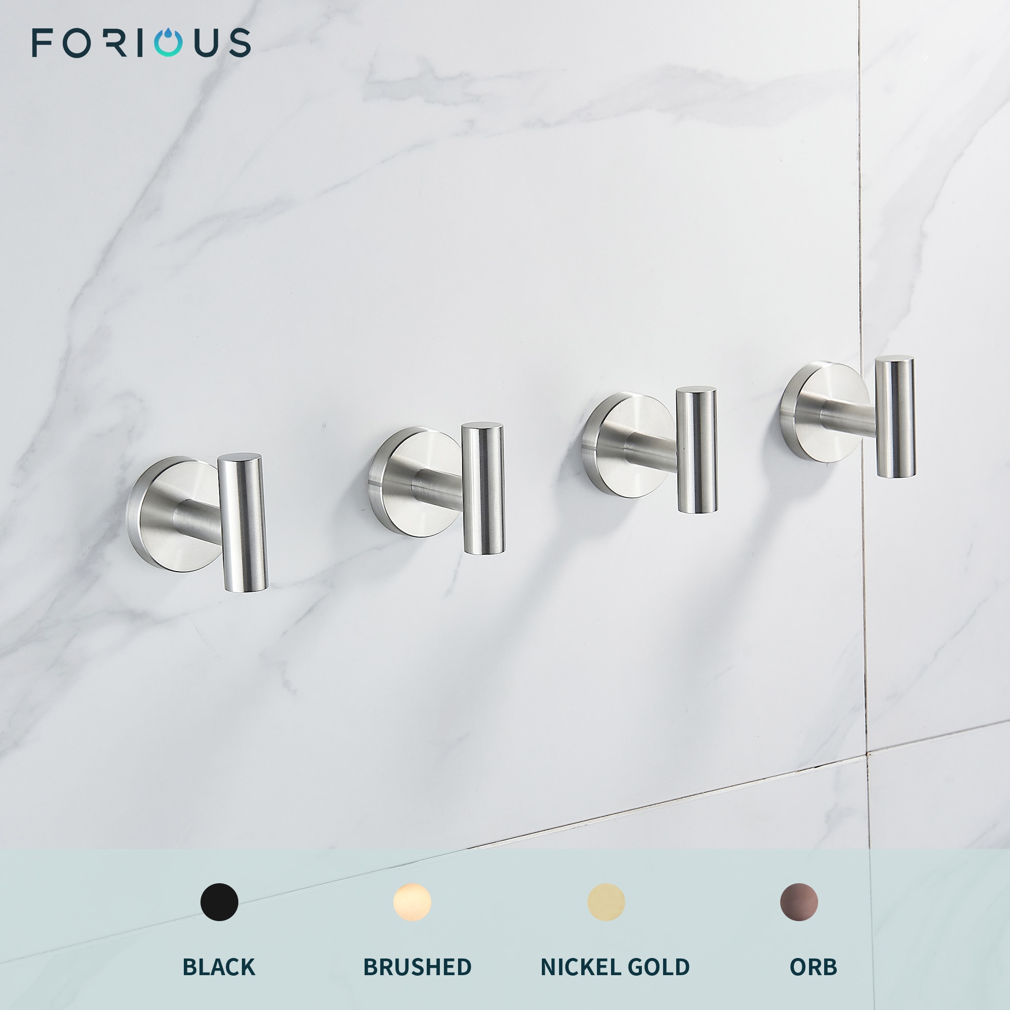 FORIOUS LL0219BN-4 Robe-Hooks - View #7