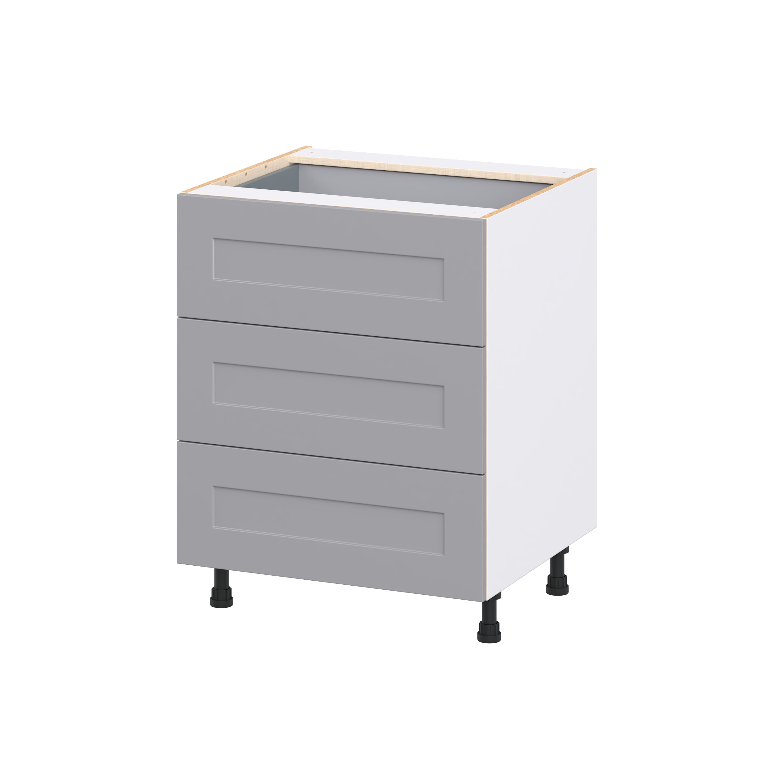 Hugo&Borg DSB3DA27I1-BM Beaumont 27-in W x 34.5-in H x 24.5-in D Slate Gray 4 -Drawers Drawer Base Fully assembled Cabinet Recessed Panel Shaker