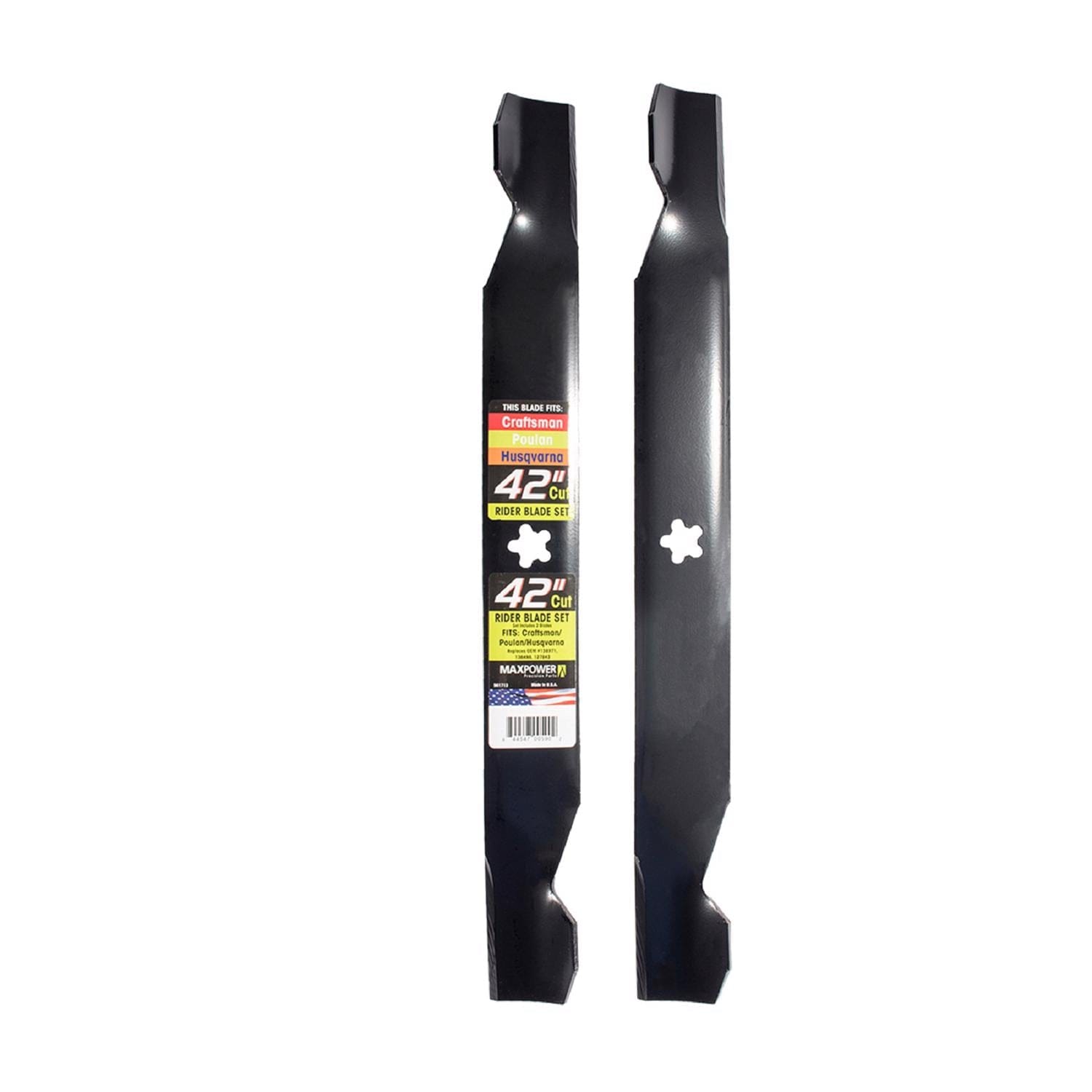 42 in Riding Mower Blade Set 2-Pack 21 in Standard Blades 5-Point Star Hole
