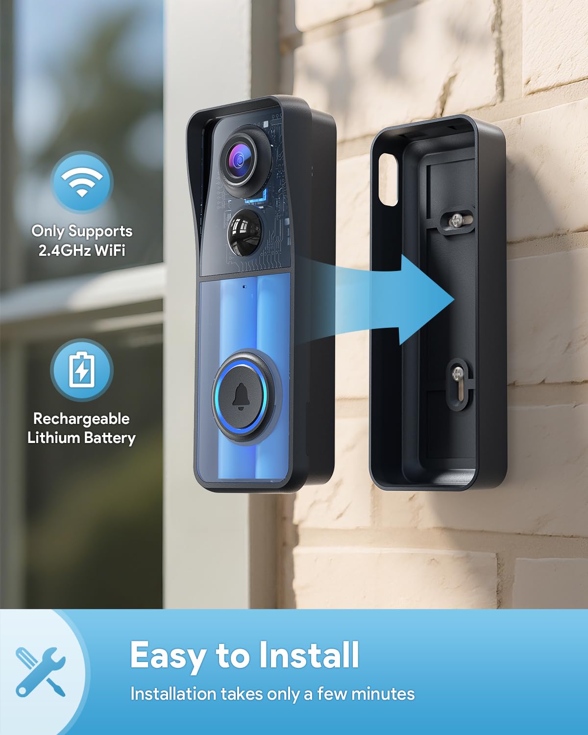 Adrinfly LAD0804D087 Video-Doorbells - View #6