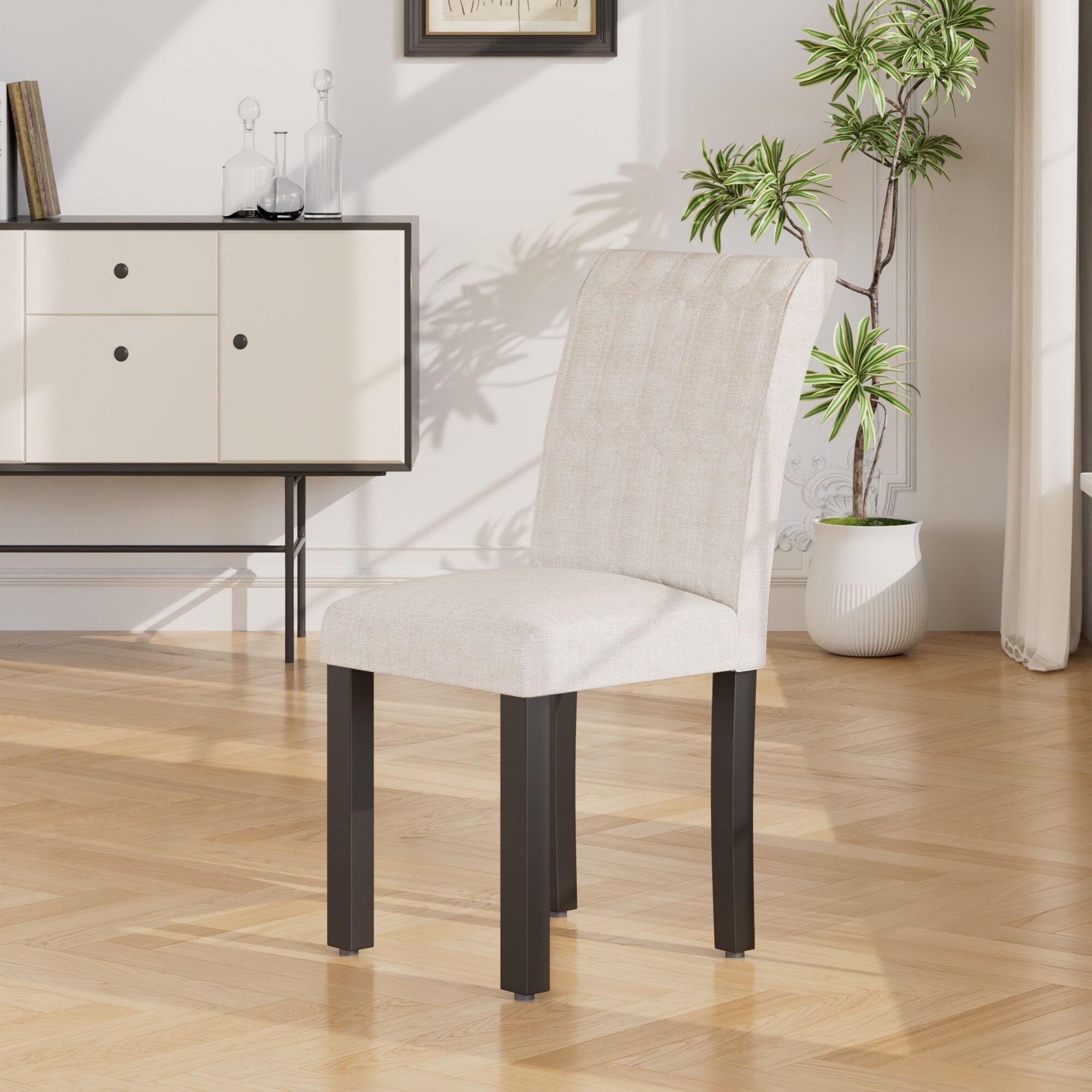 Vecelo LOE-DC05-BGE-2P Dining-Chairs - View #8