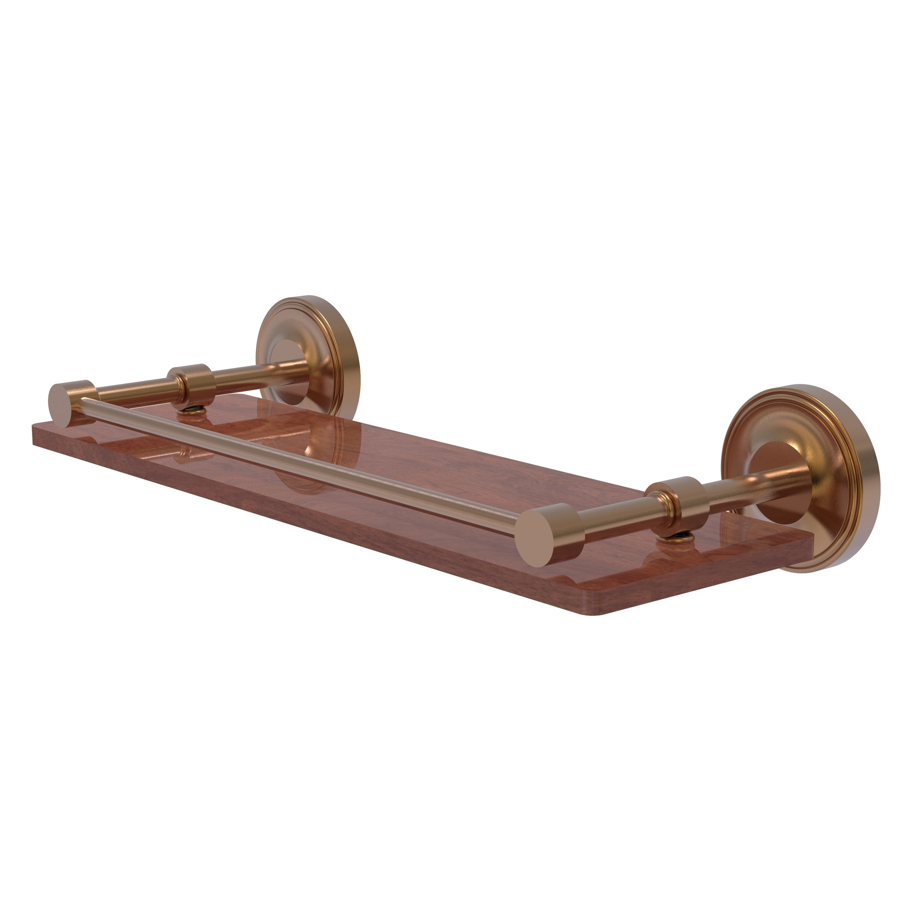 Allied Brass PRBP-1-16-GL-IW-BBR Prestige Regal Brushed Bronze 1-Tier Wall Mount Bathroom Shelf (16-in x 3-in x 5-in)