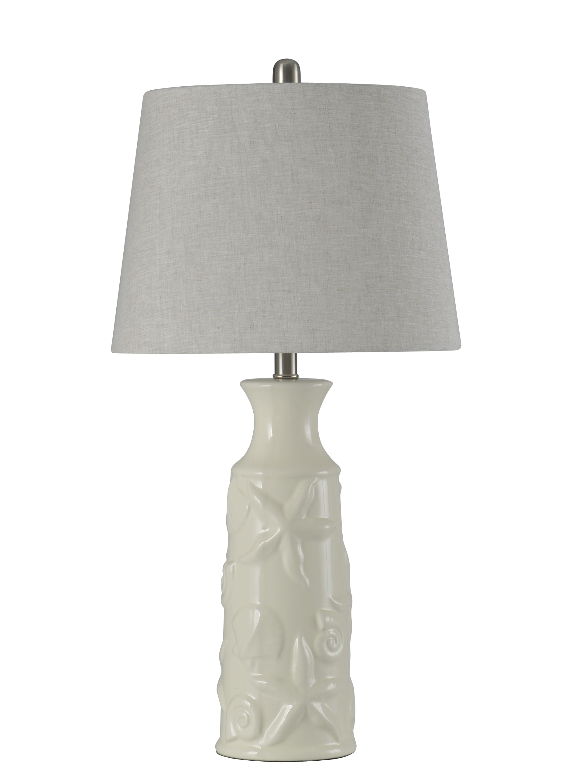 StyleCraft Home Collection L39129ADS 29-in Cream 3-Way Table Lamp with Linen Shade