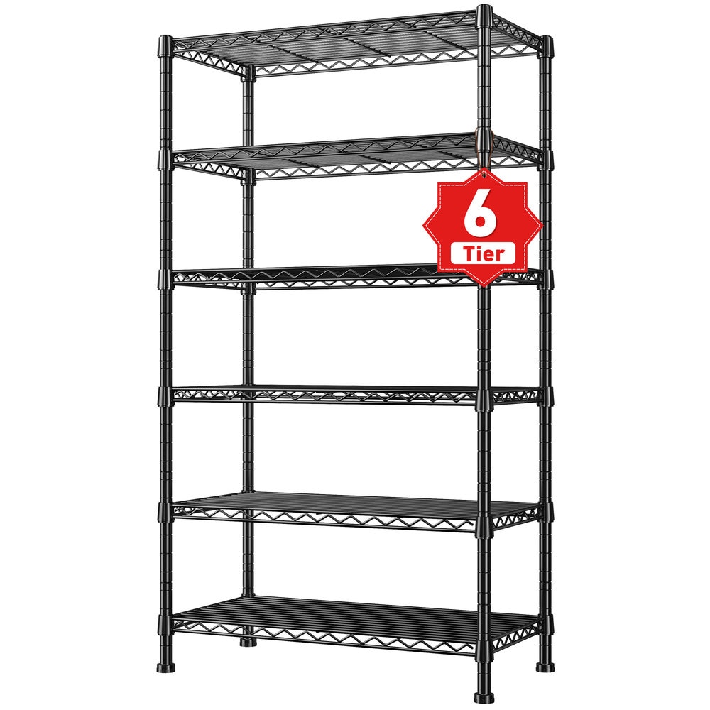 Raybee 24-in W x 14-in D x 71-in H 6-Tier Heavy Duty Metal Wire Utility Shelving Unit