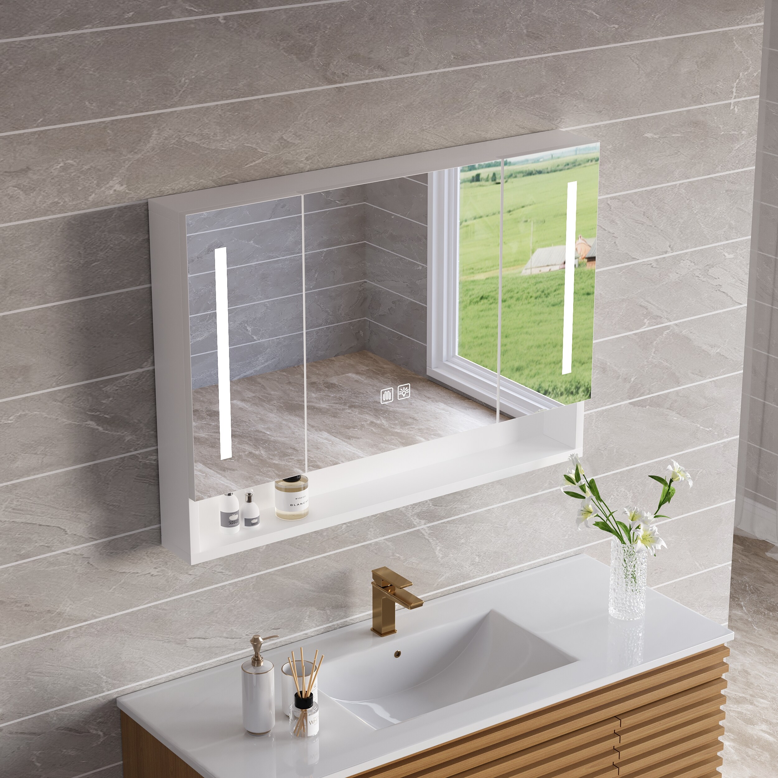 WELLFOR GIZMAY06PE Bathroom-Medicine-Cabinets - View #8