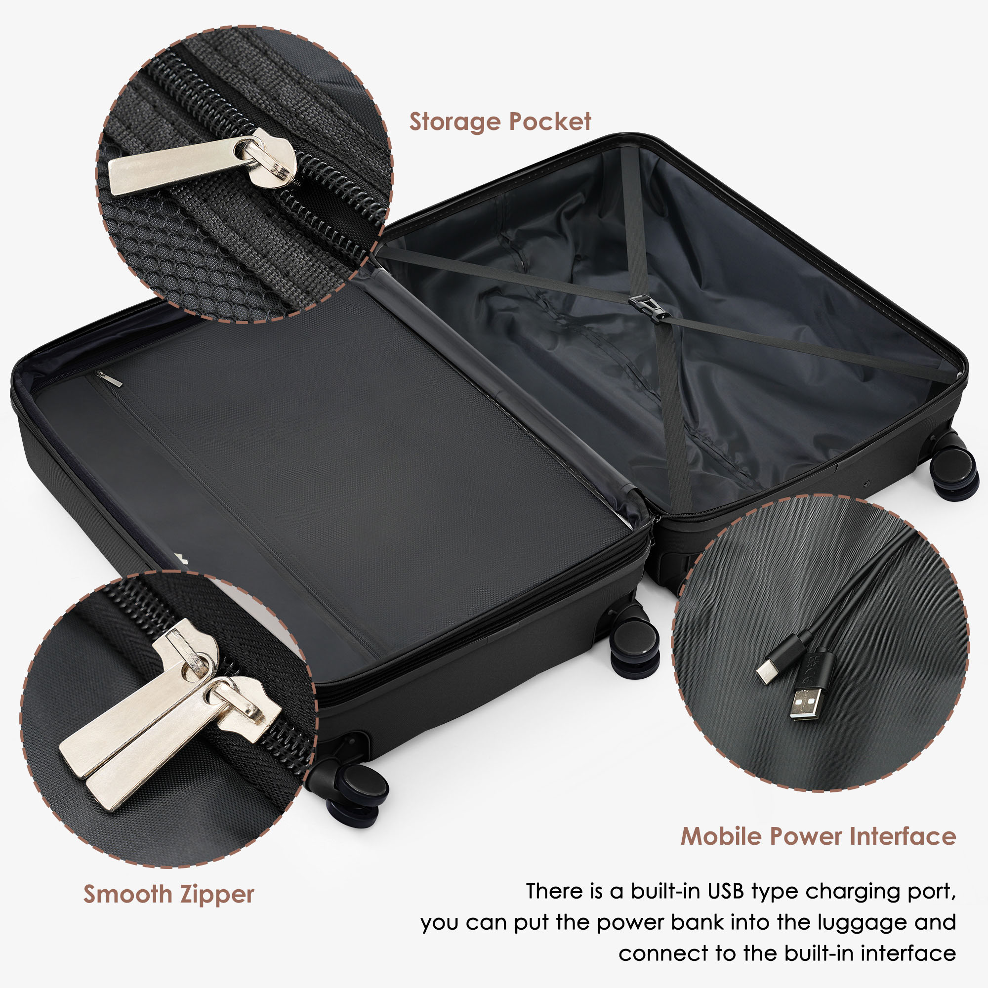 Bybafun YD9600022 Luggage-And-Luggage-Sets - View #3