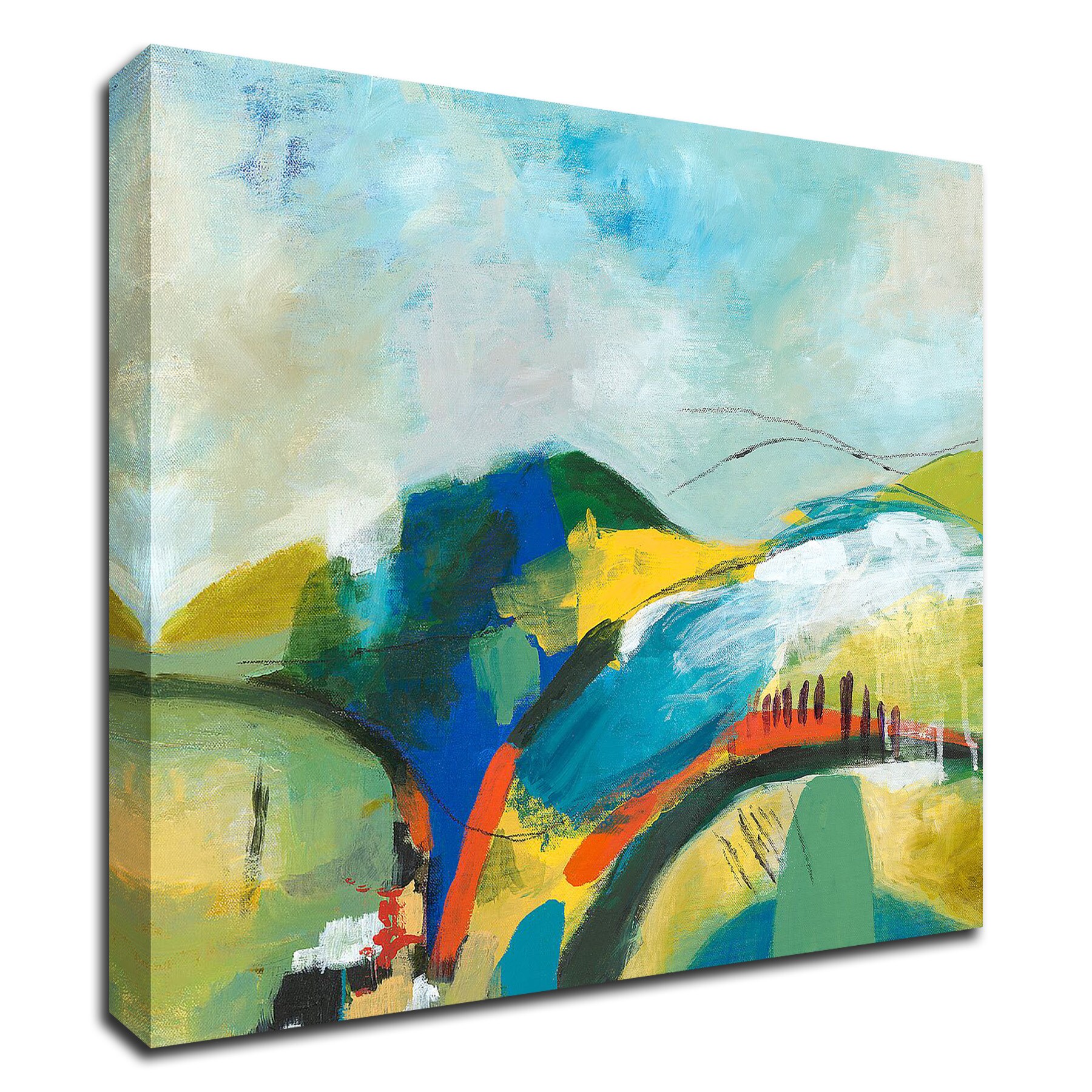 Tangletown Fine Art 8W913DC-2424 Alpine No. 1 Jan Weiss 24-in H x 24-in W Abstract Print on Canvas