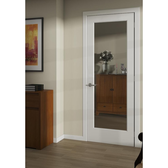 Spectaculair noodzaak Nieuwjaar RELIABILT 32-in x 80-in White 1-panel Clear Glass Solid Core Pine Wood Left  Hand Outswing Single Prehung Interior Door in the Prehung Interior Doors  department at Lowes.com