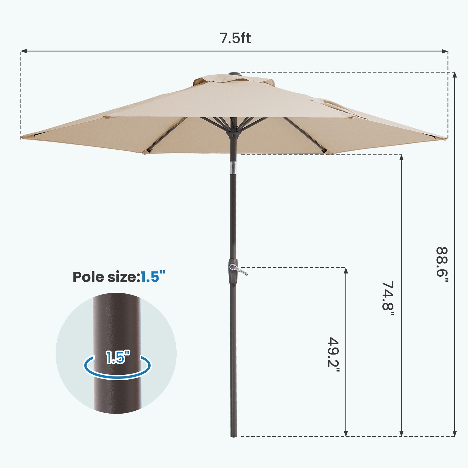 JEAREY 3CZZS-9-BE Umbrellas-2 - View #4