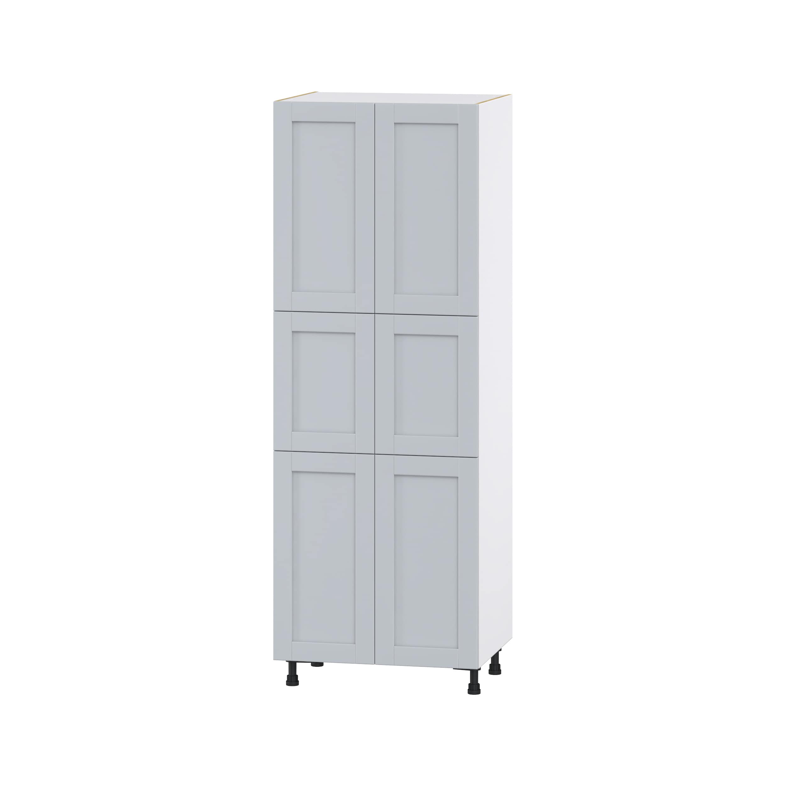 Hugo&Borg DST302484.5-CH Charlesberg 30-in W x 84.5-in H x 24-in D Light Gray Pantry Fully assembled Cabinet (Flat Panel Shaker)