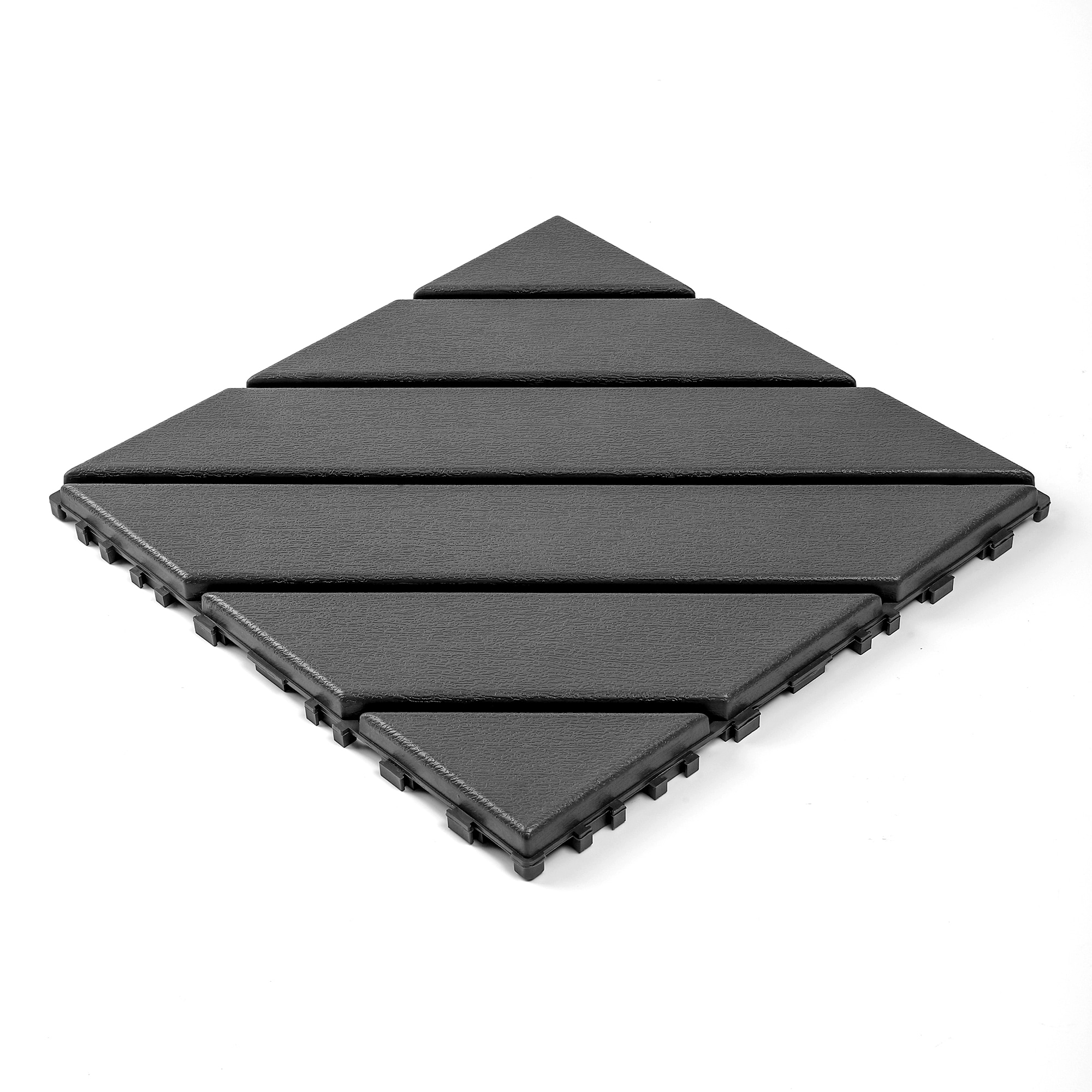 Boho Havens Grey Polypropylene Interlocking Deck Tiles 12x12
