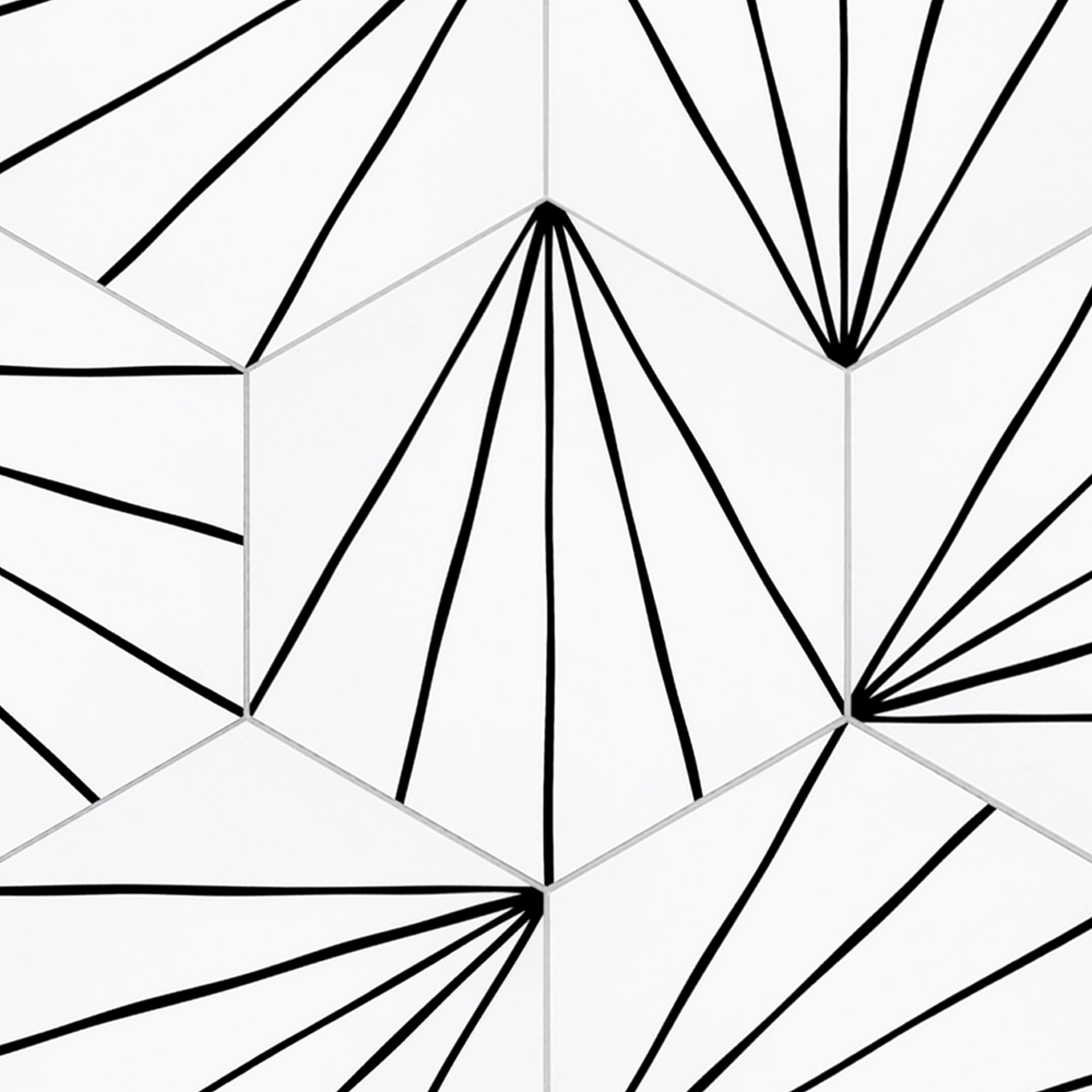 SUNWINGS HEXL-WHI-45PCS White 6-in x 7-in Matte Composite Marble Look Hexagon Mosaic Wall Tile (9.9-sq. ft/ Carton)