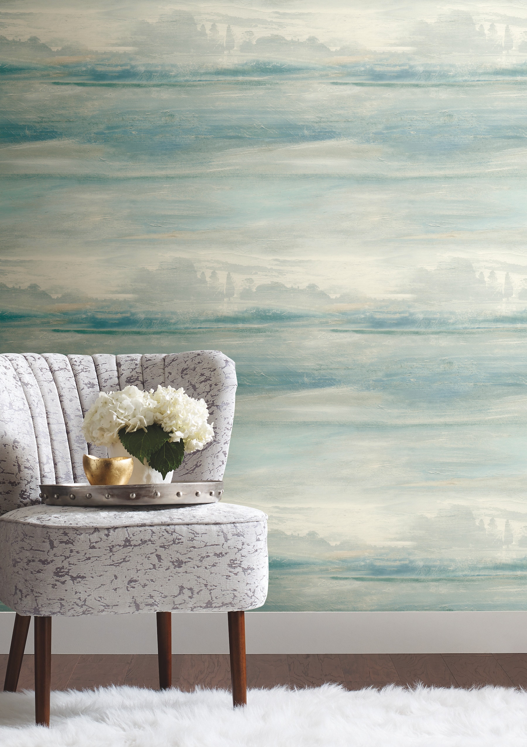 York Wallcoverings SO2434 Best Sellers 60.8-Sq. Feet Blue Paper Abstract Unpasted Wallpaper