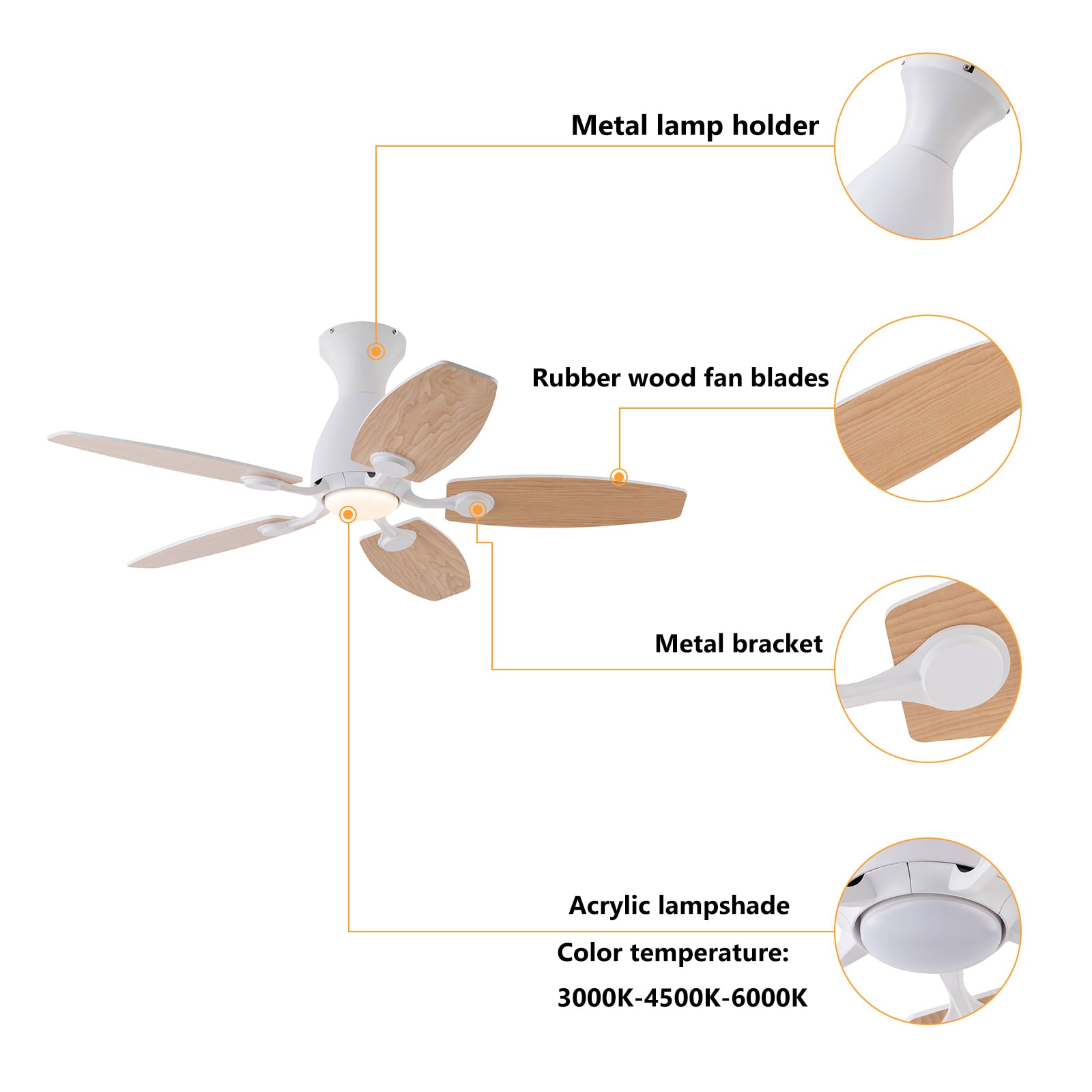 Oukaning JZUCOD-00410099 Ceiling-Fans - View #5