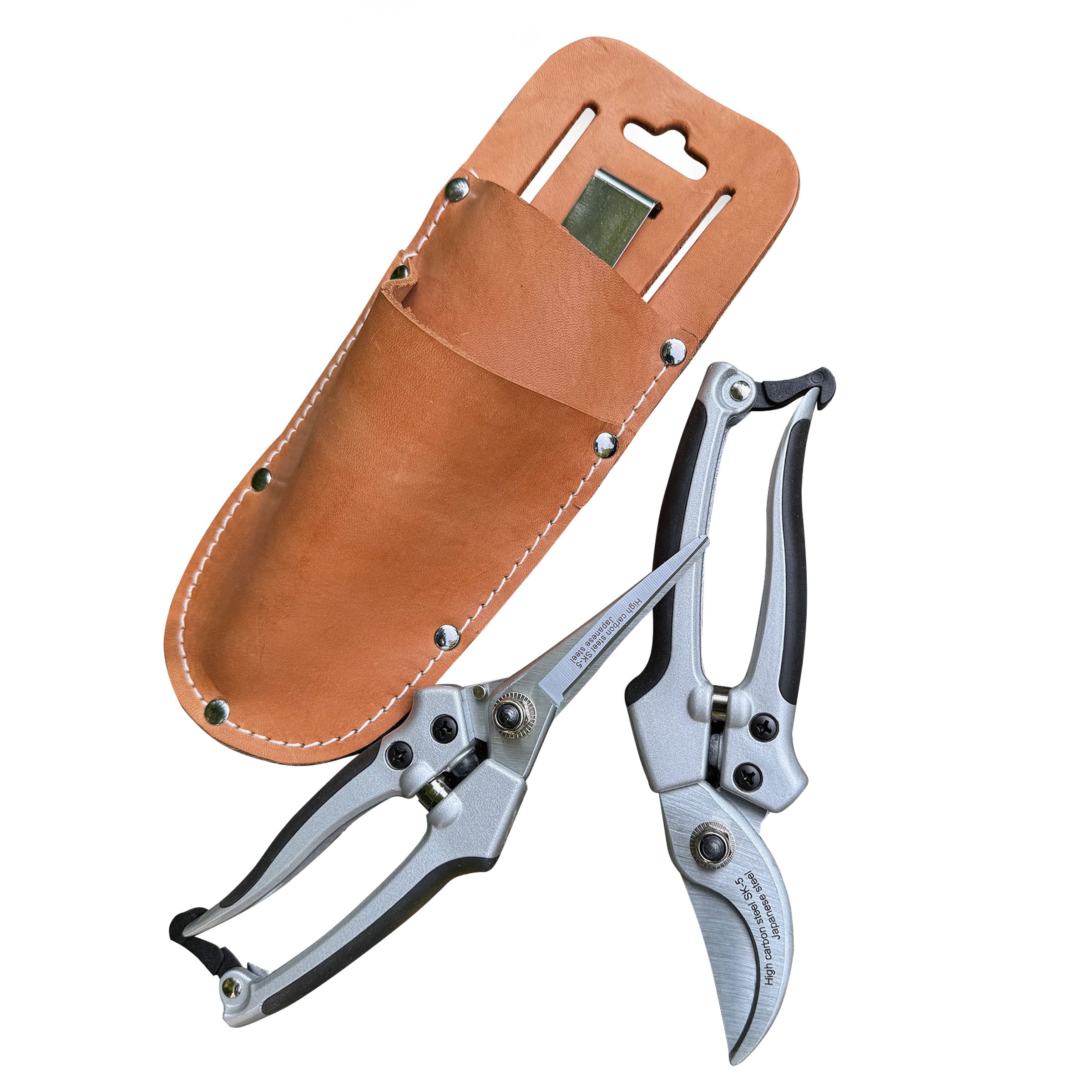 Kings County tools GW53A04-04  Bypass Pruning Shears for Gardening and Straight Garden Scissors with Sheath