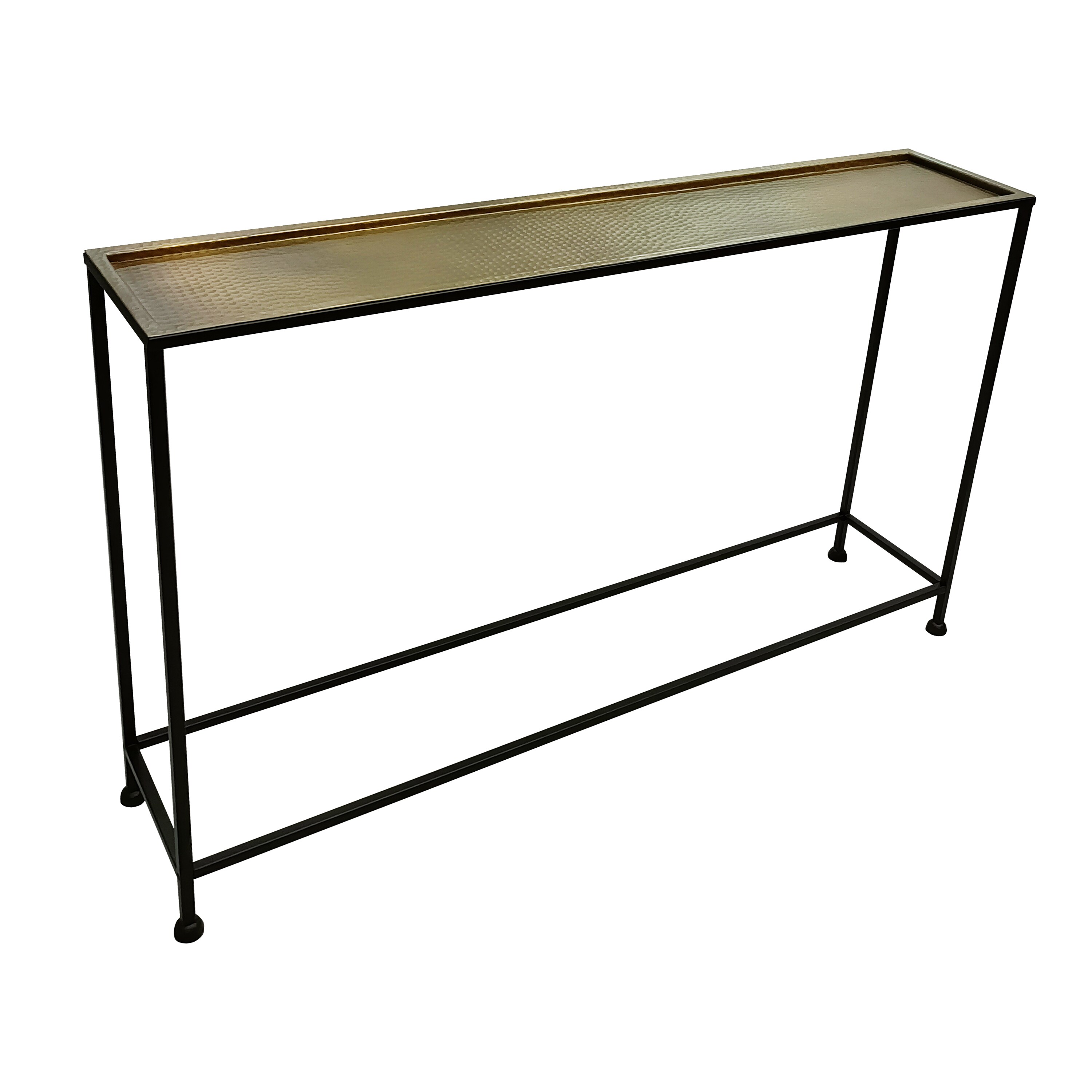Aurelia 48-Inch Bronze Tray Top Console Table with Storage