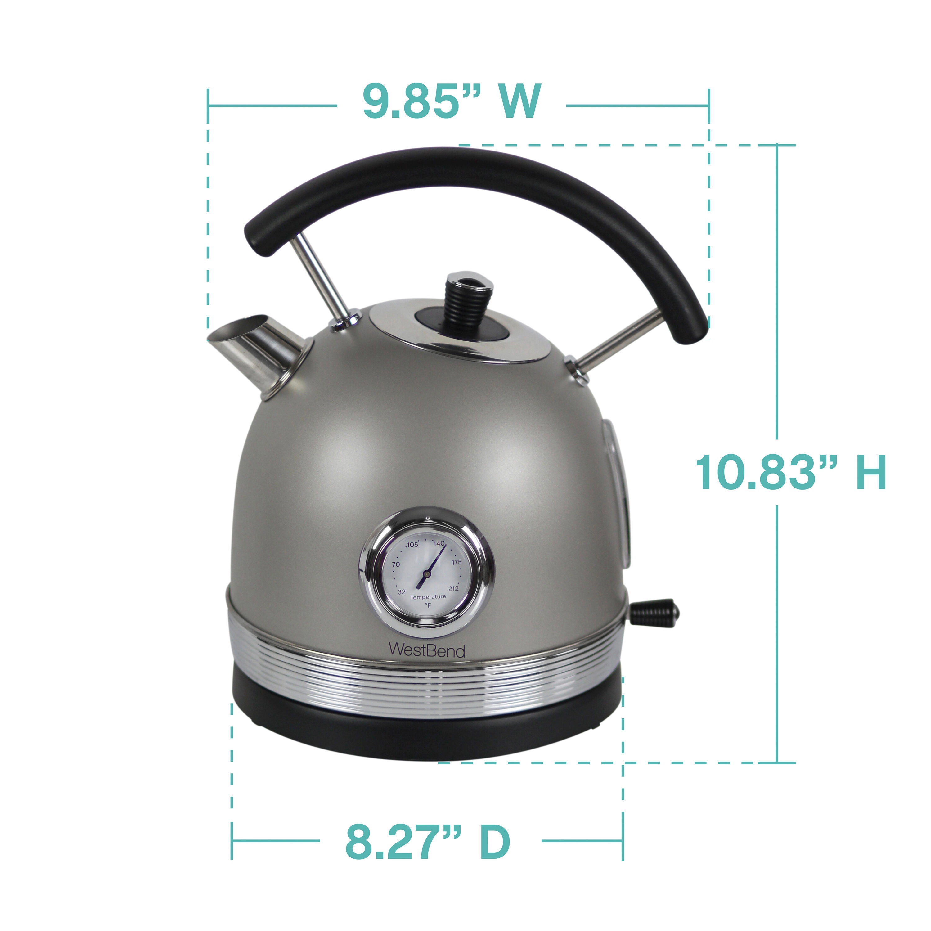 Chefman Black 7-Cup Corded Electric Kettle in the Water Boilers & Kettles  department at